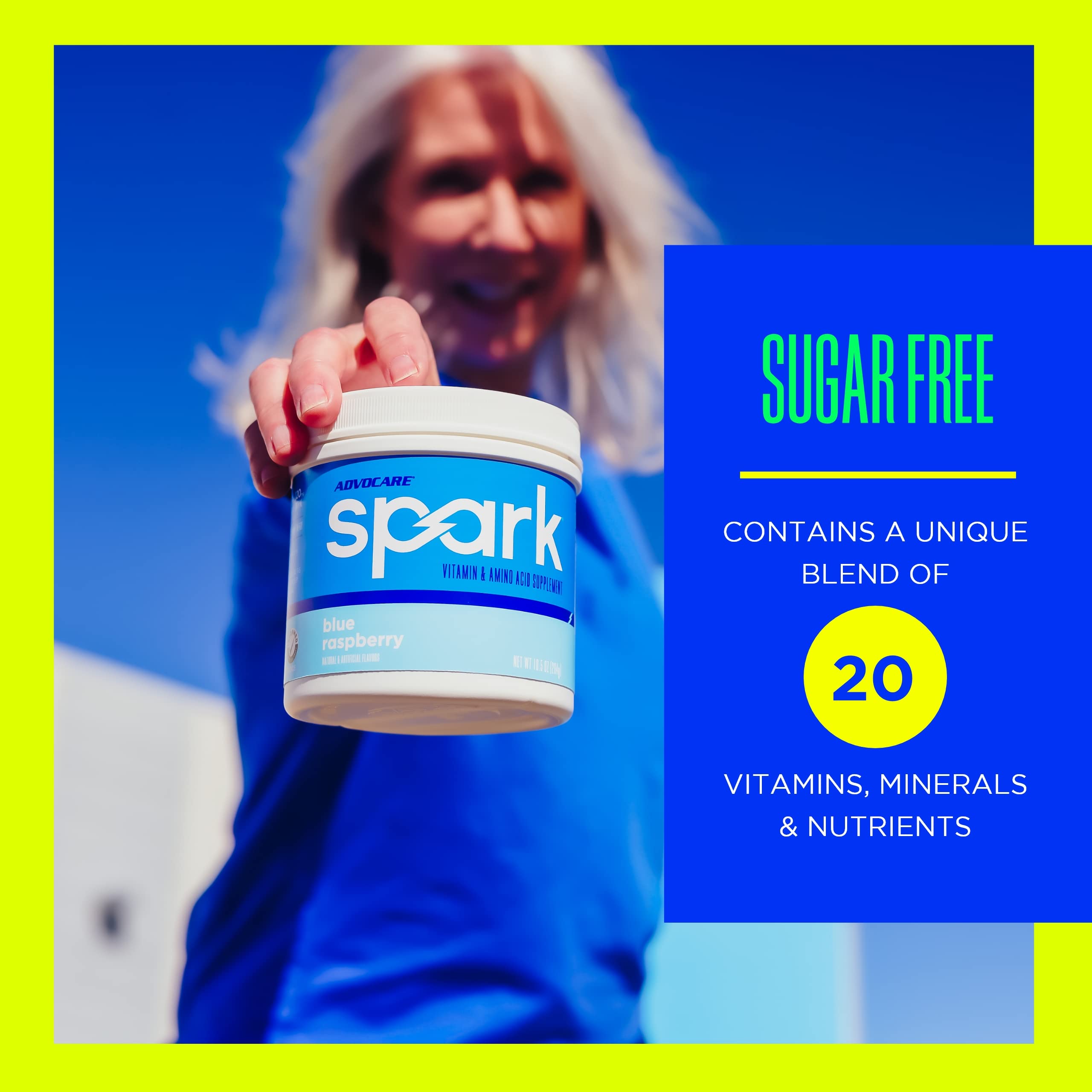 Foto 5 pulgar | Suplemento Advocare Spark Con Vitaminas Y Aminoácidos De Frambuesa Azul - Venta Internacional.