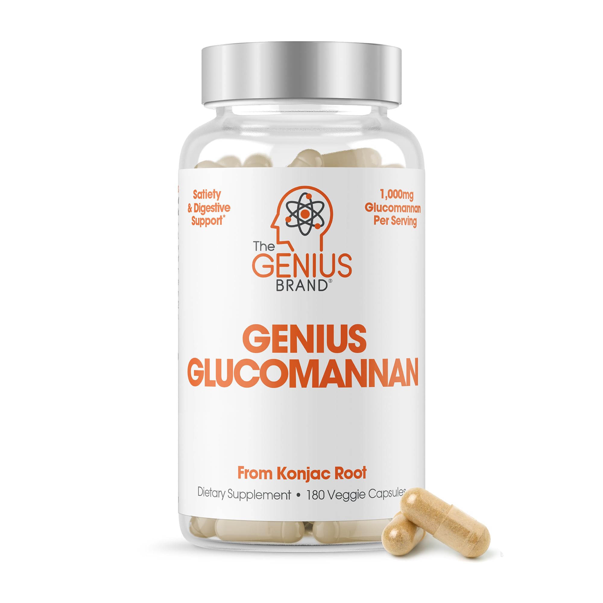 Foto 2 pulgar | Complemente El Glucomanano Genius Brand Genius De 1000 Mg - Venta Internacional.