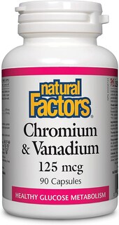 Foto 1 | Suplemento Natural Factors De Cromo Y Vanadio 125 Mcg 90 Cápsulas - Venta Internacional.