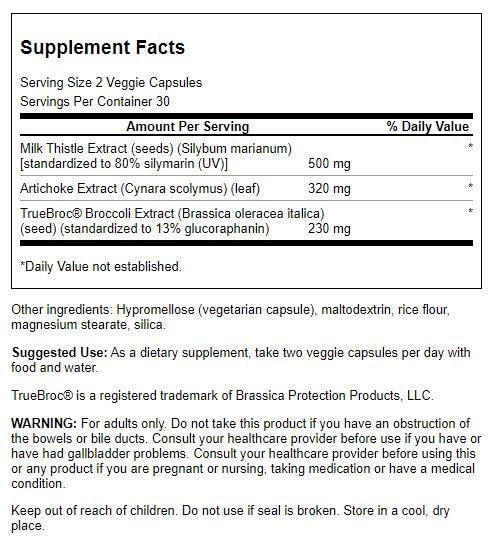 Foto 3 pulgar | Suplemento Swanson Ultra Pure Liver & Detox 60 Cápsulas Veganas - Venta Internacional.