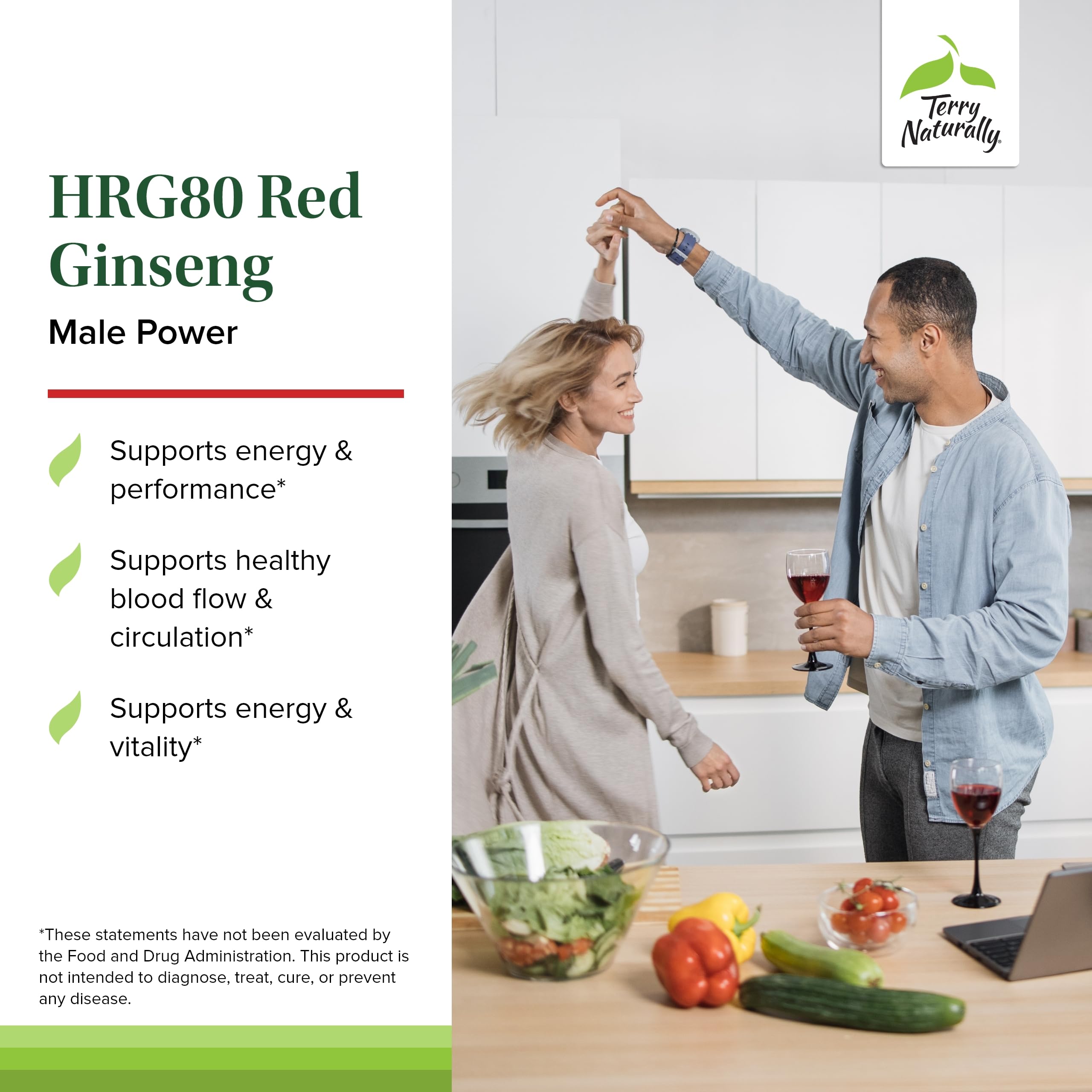Foto 4 pulgar | Suplemento Terry Naturally Hrg80 Red Ginseng Male Power 48 Cápsulas - Venta Internacional.