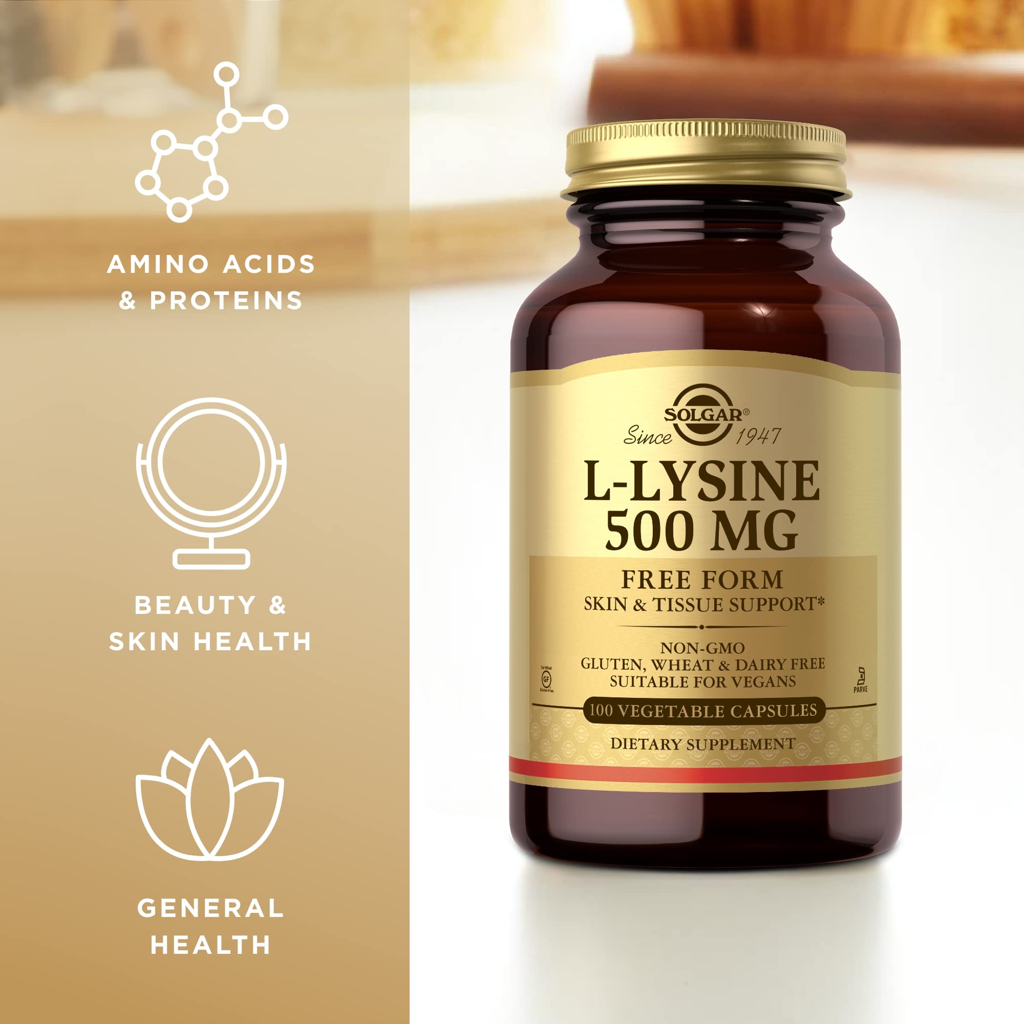 Foto 4 | Suplemento Solgar L-lisina 500 Mg 100 Cápsulas Vegetales - Venta Internacional.