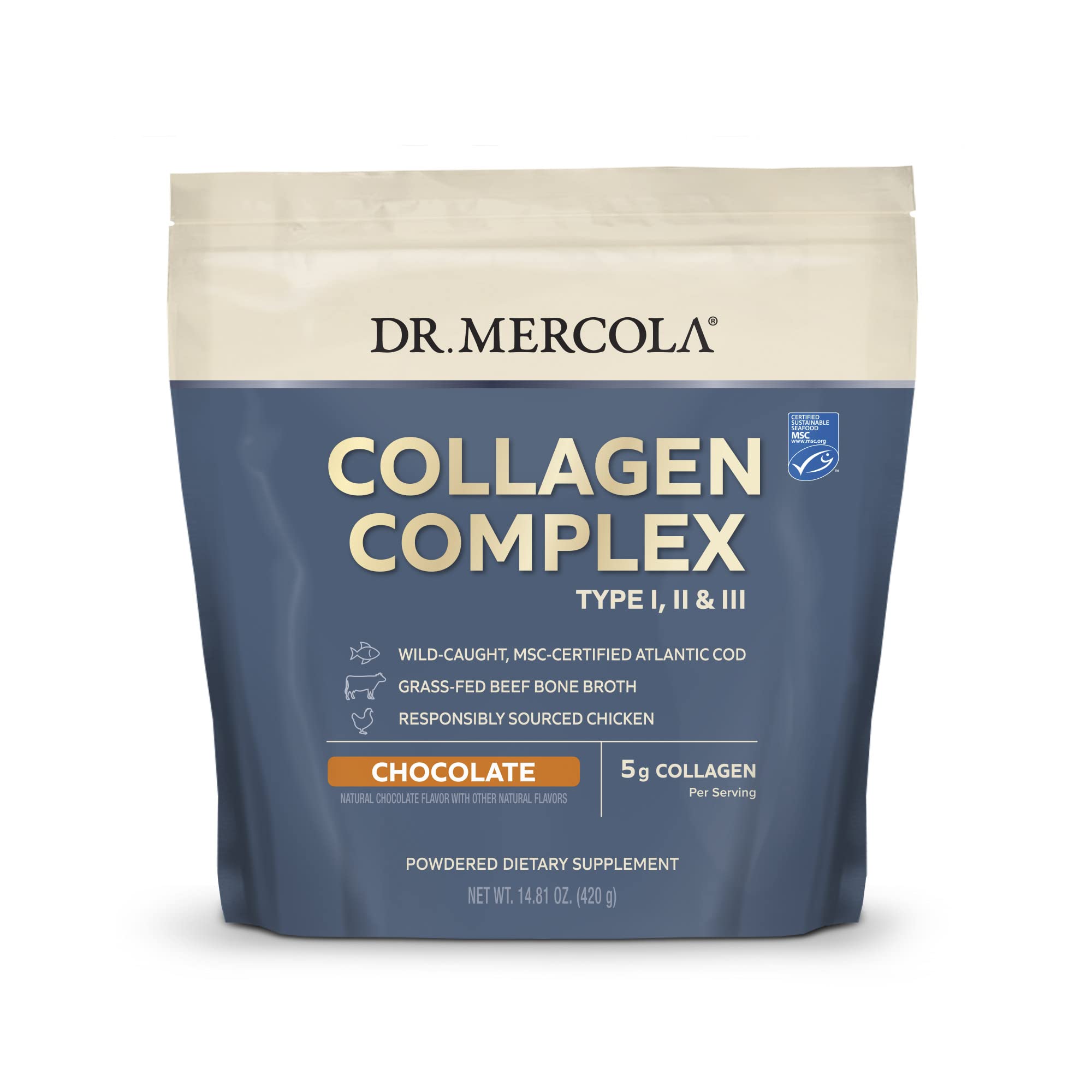 Foto 2 pulgar | Suplemento Dr. Mercola Collagen Complex Powder Chocolate 30s - Venta Internacional.