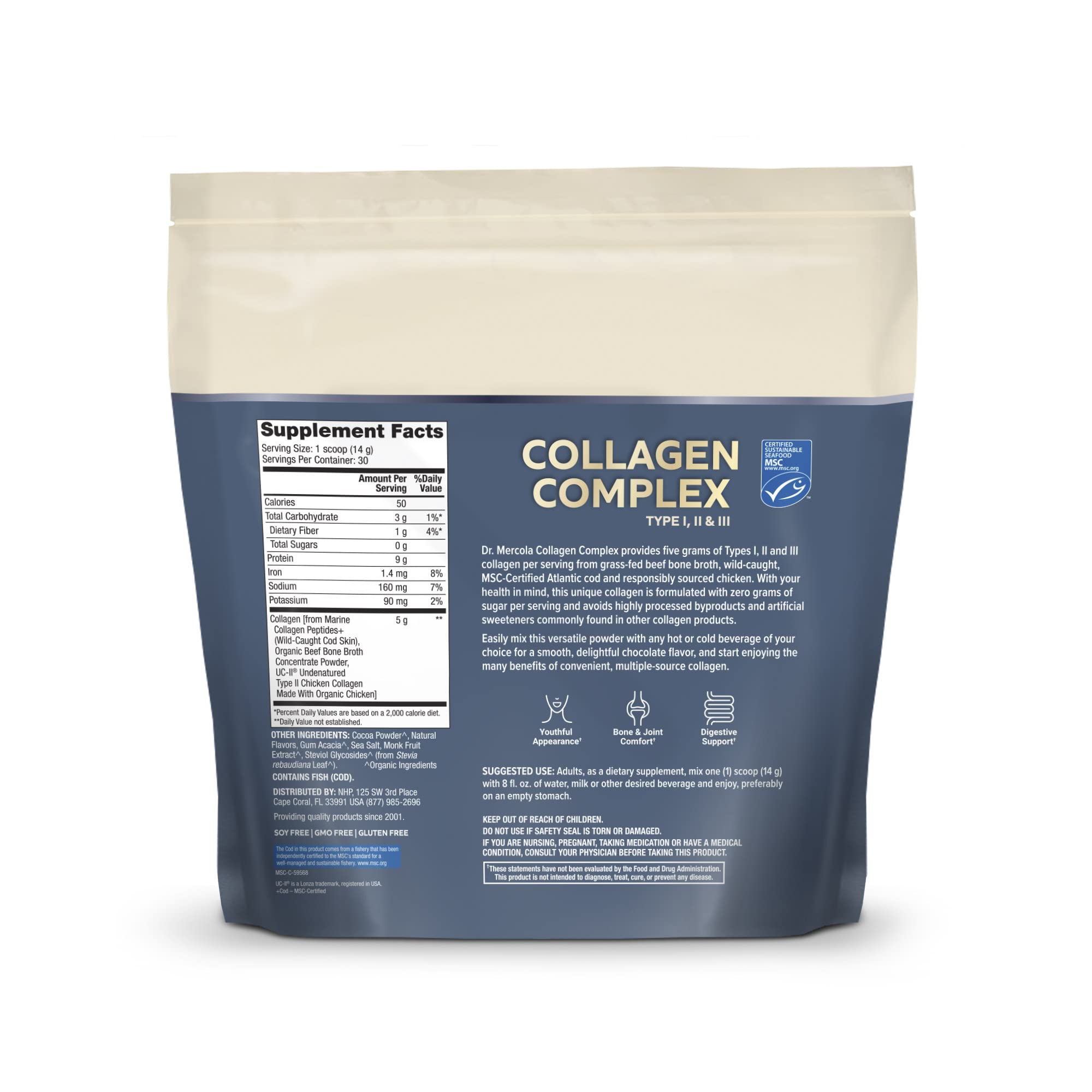 Foto 3 pulgar | Suplemento Dr. Mercola Collagen Complex Powder Chocolate 30s - Venta Internacional.