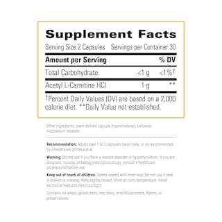 Foto 2 | Suplemento Integrative Therapeutics Acetil L-carnitina 60 Cápsulas - Venta Internacional.