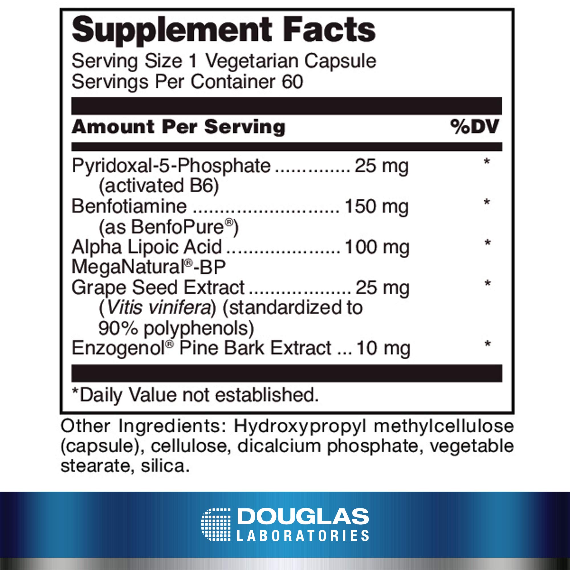 Foto 2 | Suplemento Ultra Benfotiamine De Douglas Laboratories, 60 Cápsulas - Venta Internacional.