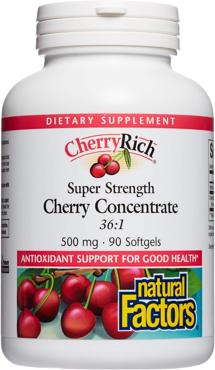 Foto 1 | Suplemento Natural Factors Cherryrich Super Strength 90 Cápsulas Blandas - Venta Internacional.