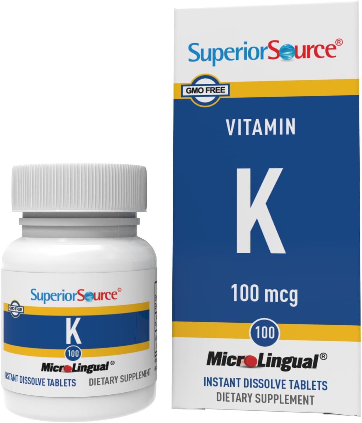 Foto 1 | Suplemento De Vitamina K De Fuente Superior, 100 Mcg, 30 Tabletas - Venta Internacional.