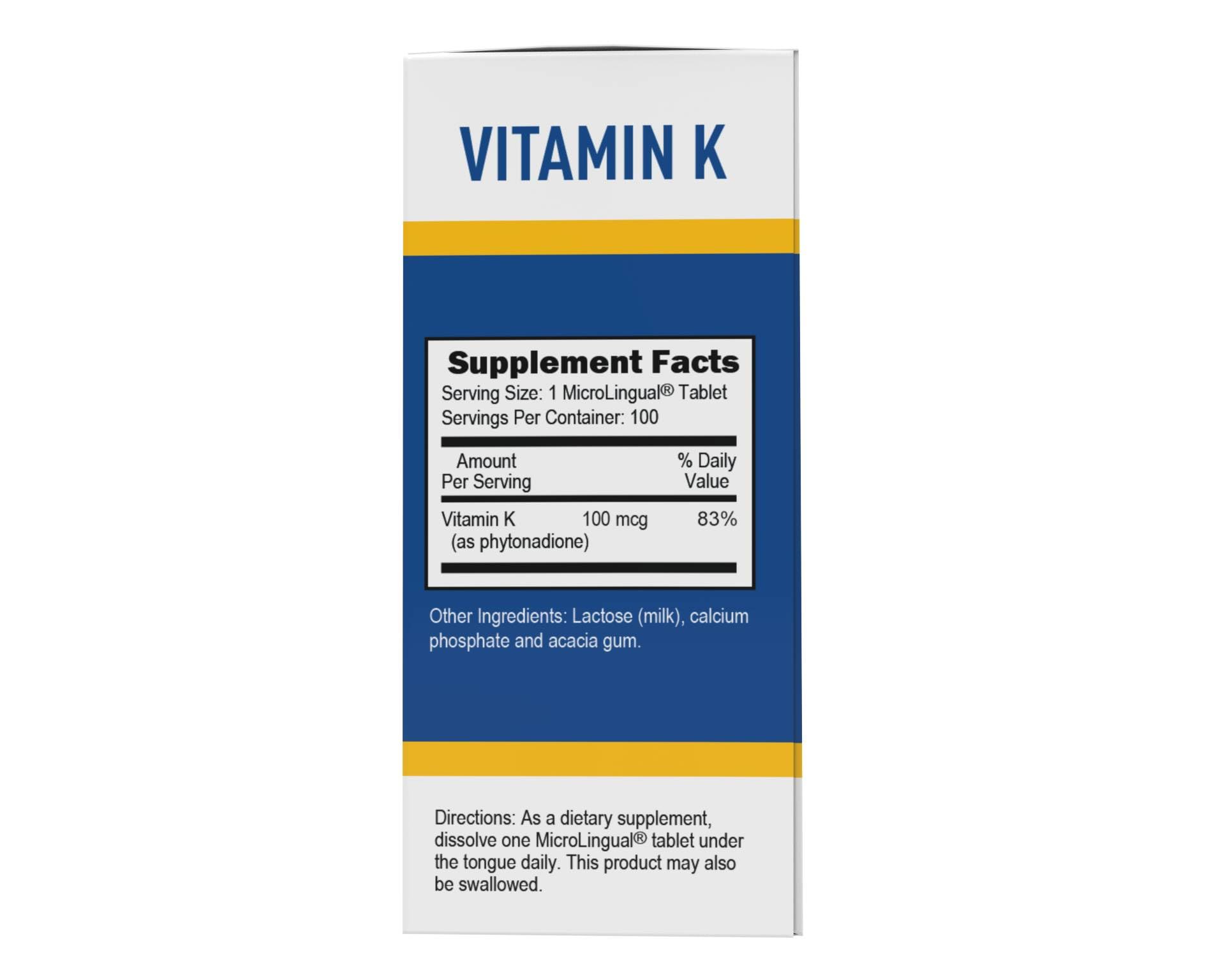 Foto 5 pulgar | Suplemento De Vitamina K De Fuente Superior, 100 Mcg, 30 Tabletas - Venta Internacional.