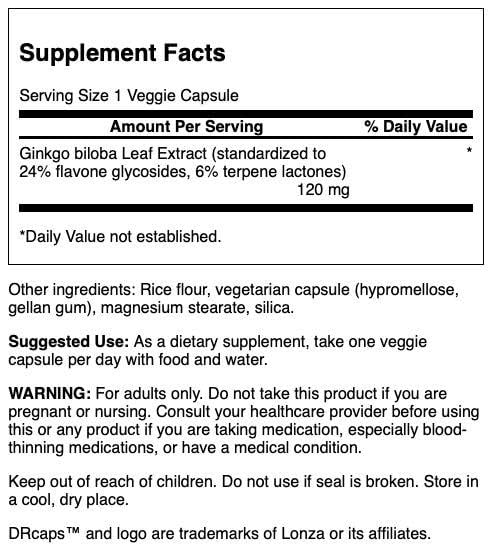 Foto 3 pulgar | Suplemento Swanson Ultra Ginkgo 120 Mg 100 Cápsulas - Venta Internacional.