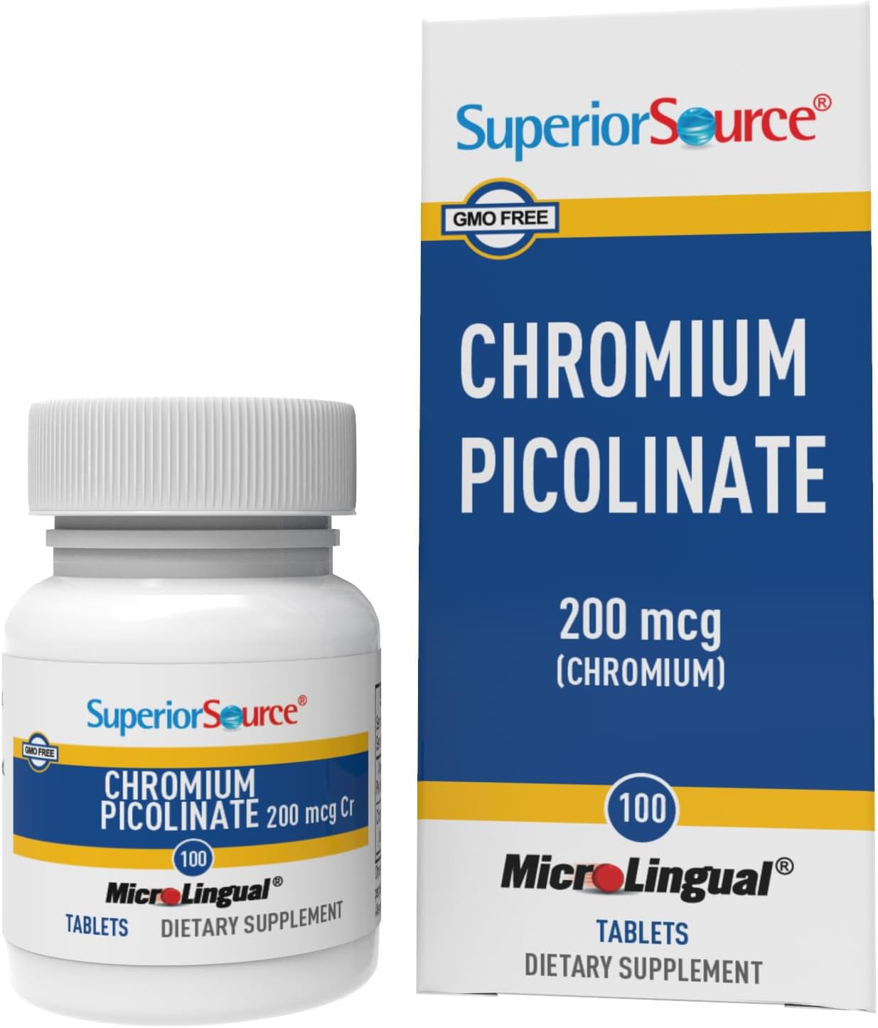 Foto 2 pulgar | Suplemento Picolinato De Cromo De Fuente Superior 500 Mcg - Venta Internacional.