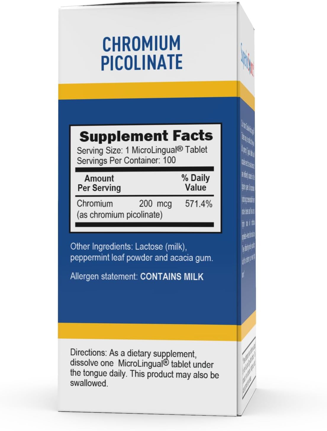 Foto 5 pulgar | Suplemento Picolinato De Cromo De Fuente Superior 500 Mcg - Venta Internacional.