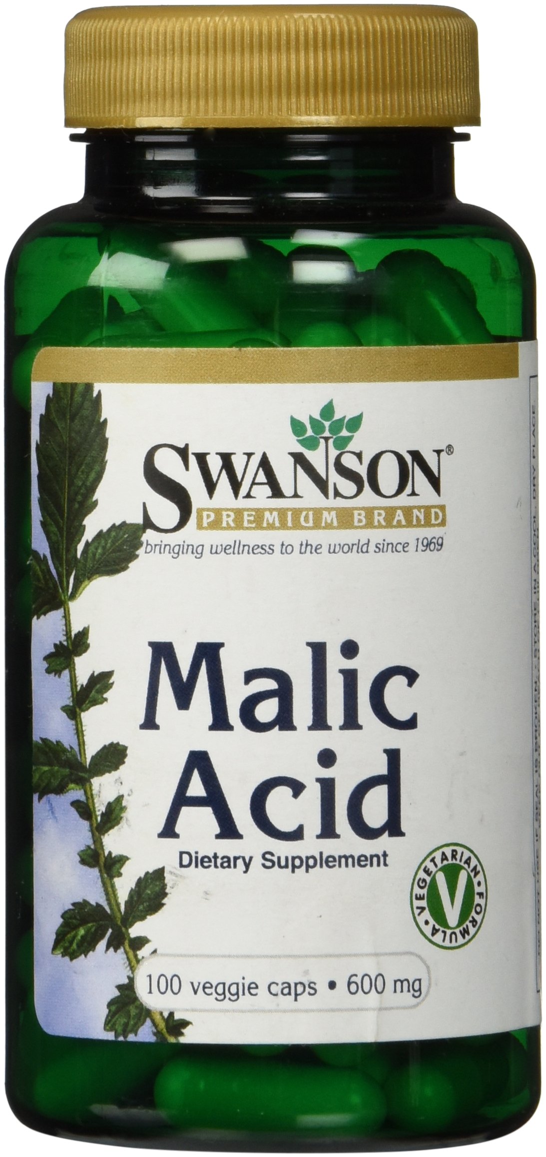 Foto 2 pulgar | Suplemento De Ácido Málico Swanson 600 Mg, 100 Cápsulas Vegetarianas - Venta Internacional.