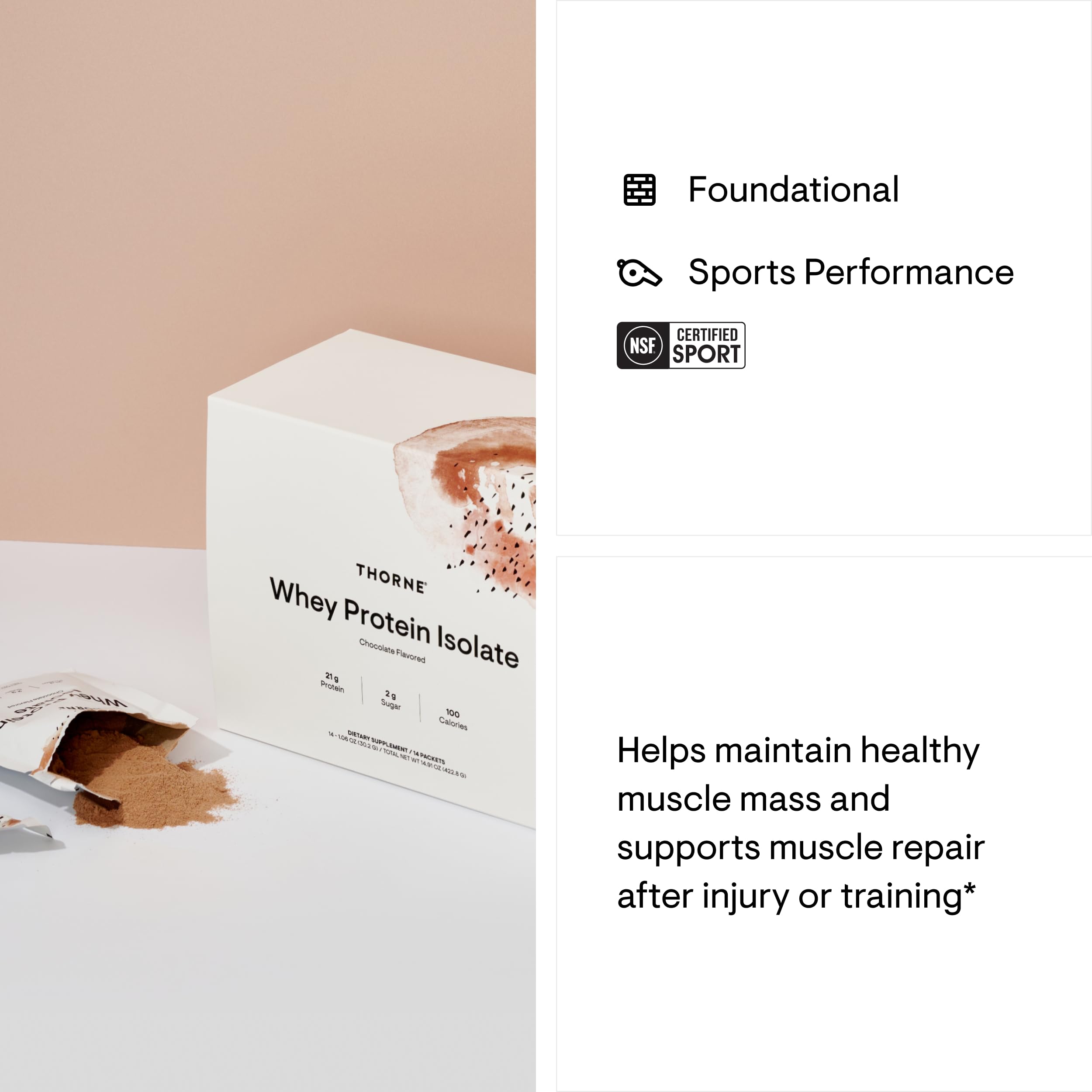 Foto 6 pulgar | Proteína En Polvo Thorne Whey Protein Isolate Chocolate 420 Ml - Venta Internacional.