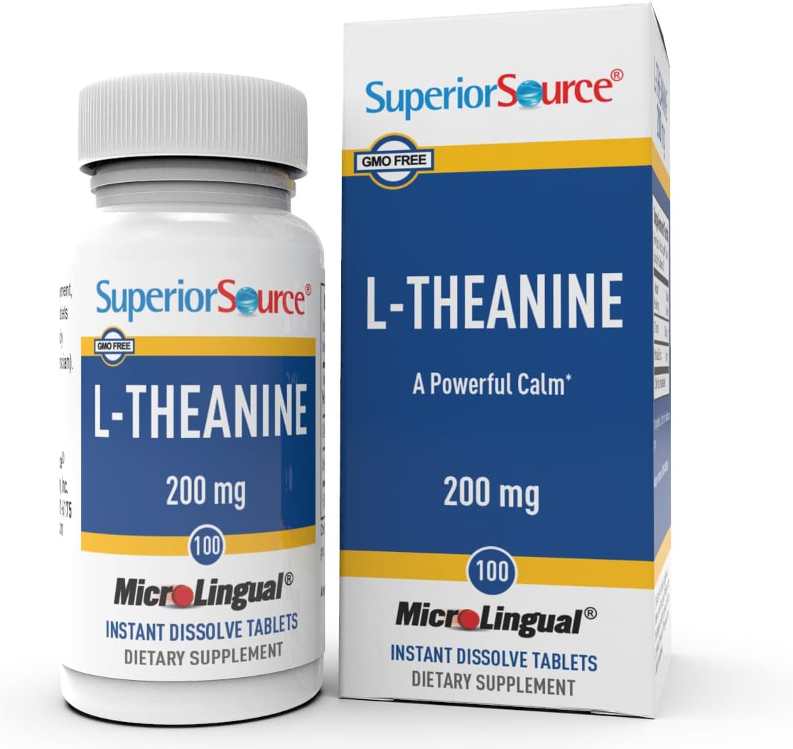 Foto 1 | Suplemento Superior Source L-teanina 200 Mg Para Adultos 100 Comprimidos - Venta Internacional.
