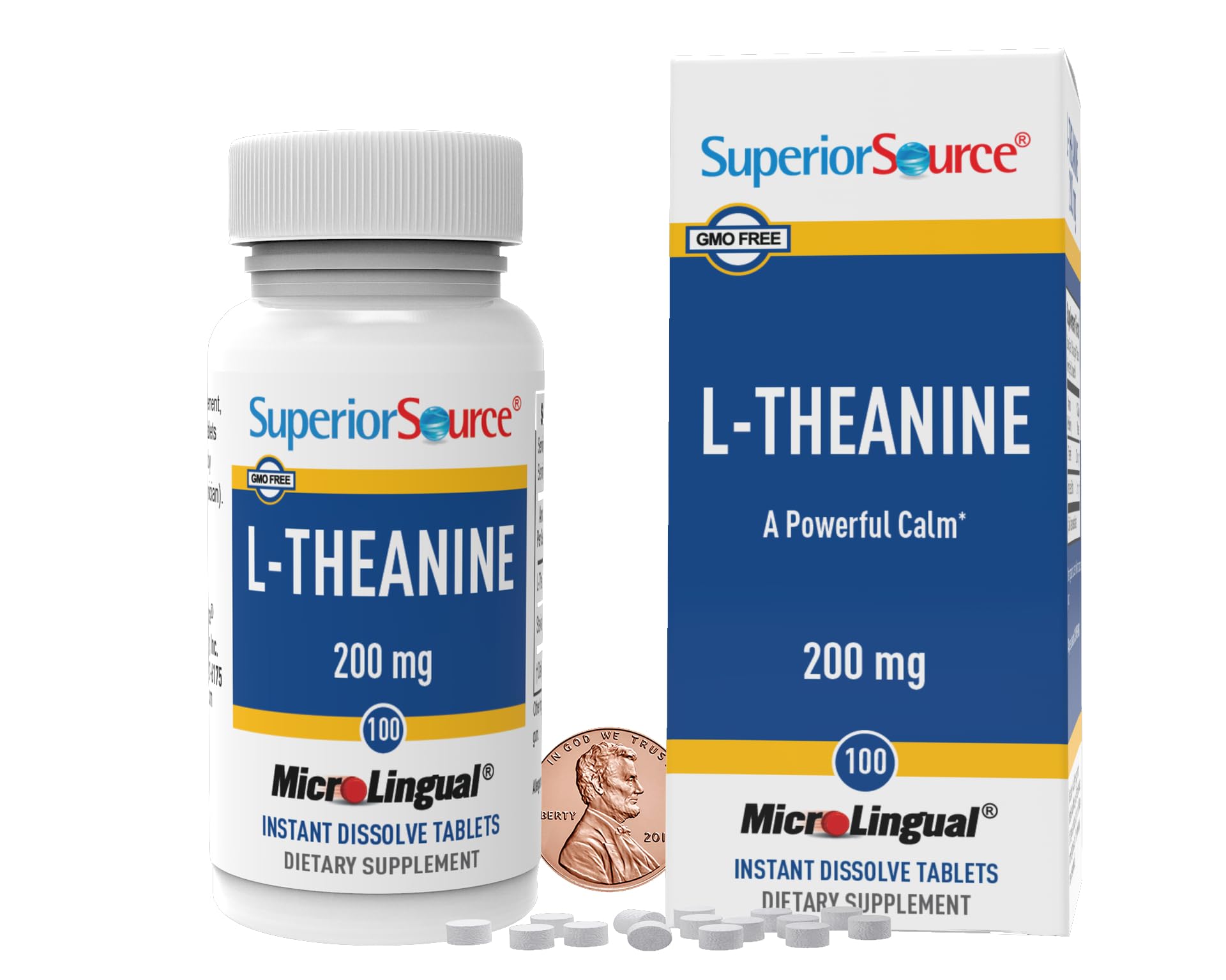 Foto 2 | Suplemento Superior Source L-teanina 200 Mg Para Adultos 100 Comprimidos - Venta Internacional.