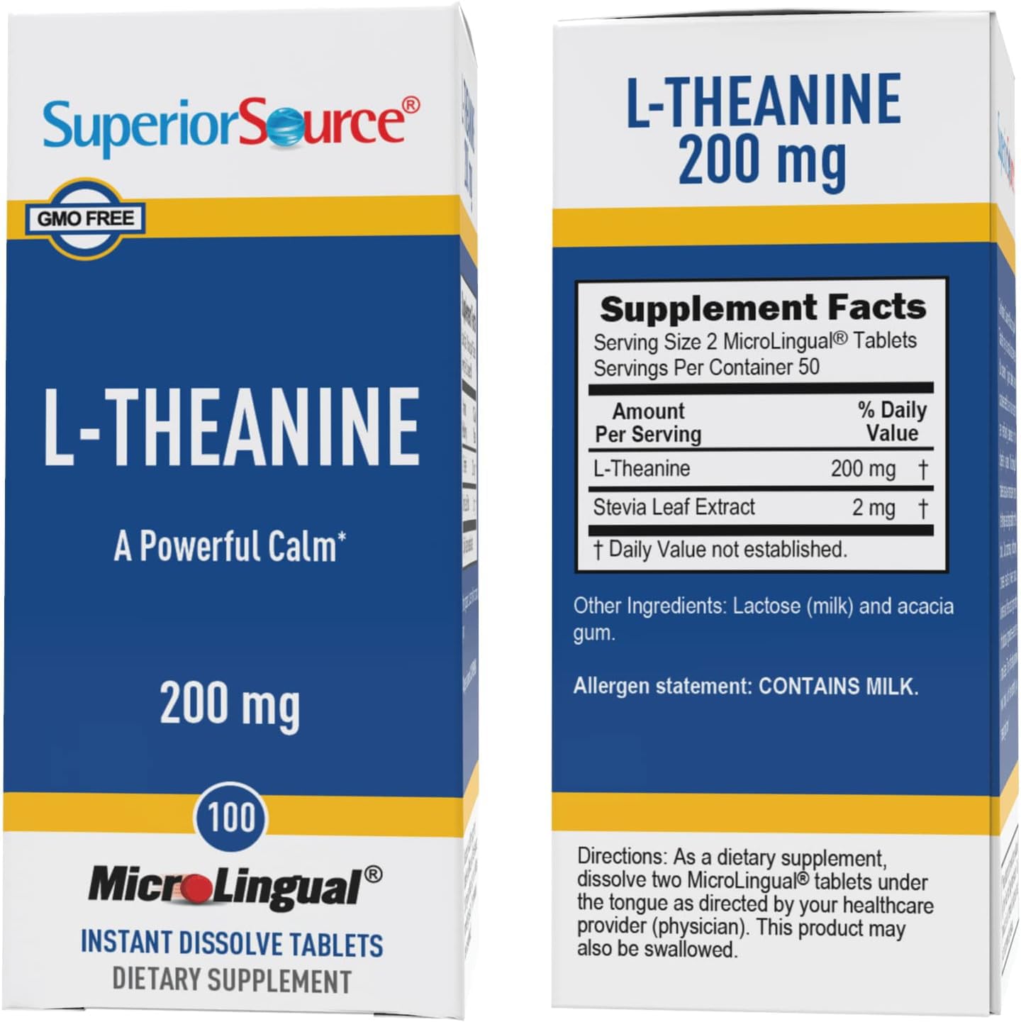 Foto 4 pulgar | Suplemento Superior Source L-teanina 200 Mg Para Adultos 100 Comprimidos - Venta Internacional.