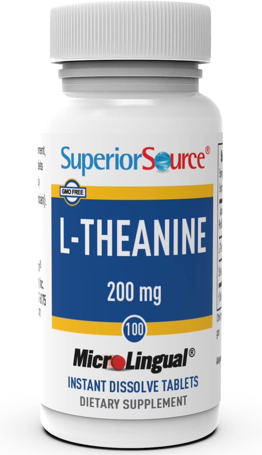 Foto 5 pulgar | Suplemento Superior Source L-teanina 200 Mg Para Adultos 100 Comprimidos - Venta Internacional.