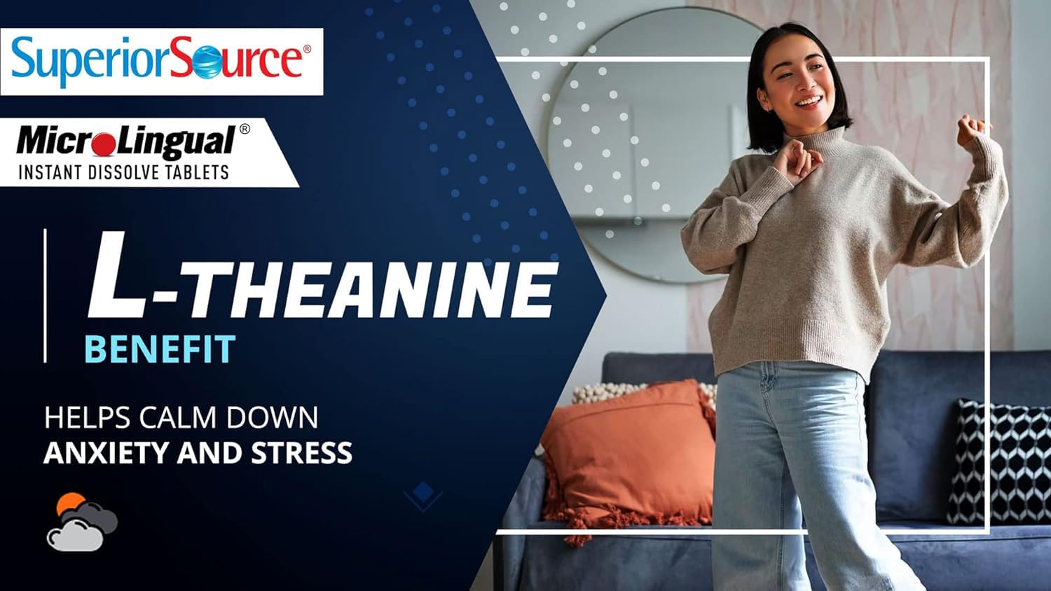 Foto 6 | Suplemento Superior Source L-teanina 200 Mg Para Adultos 100 Comprimidos - Venta Internacional.