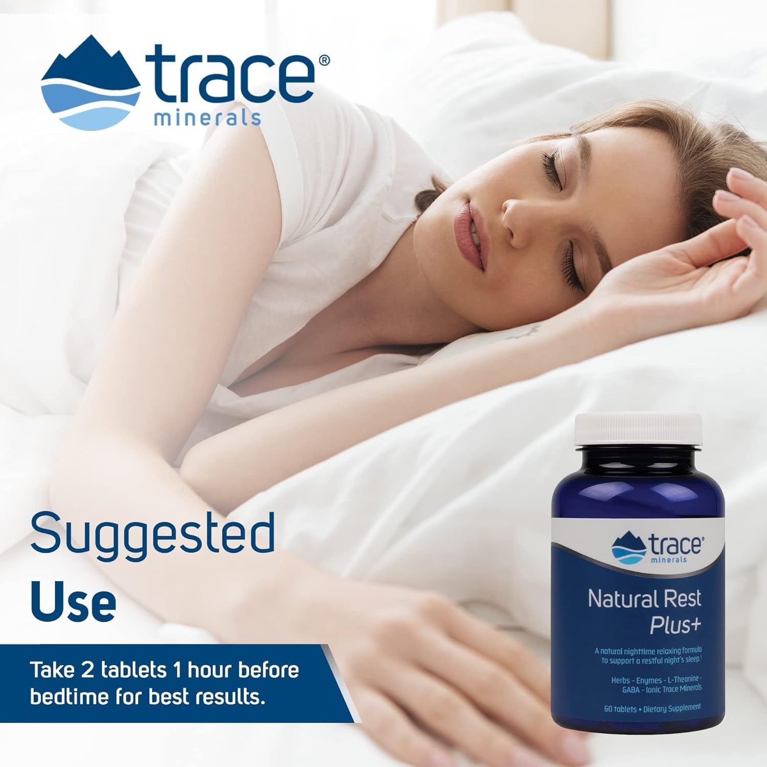 Foto 5 pulgar | Suplemento Dietético Trace Minerals Natural Rest Plus 60 Comprimidos - Venta Internacional.