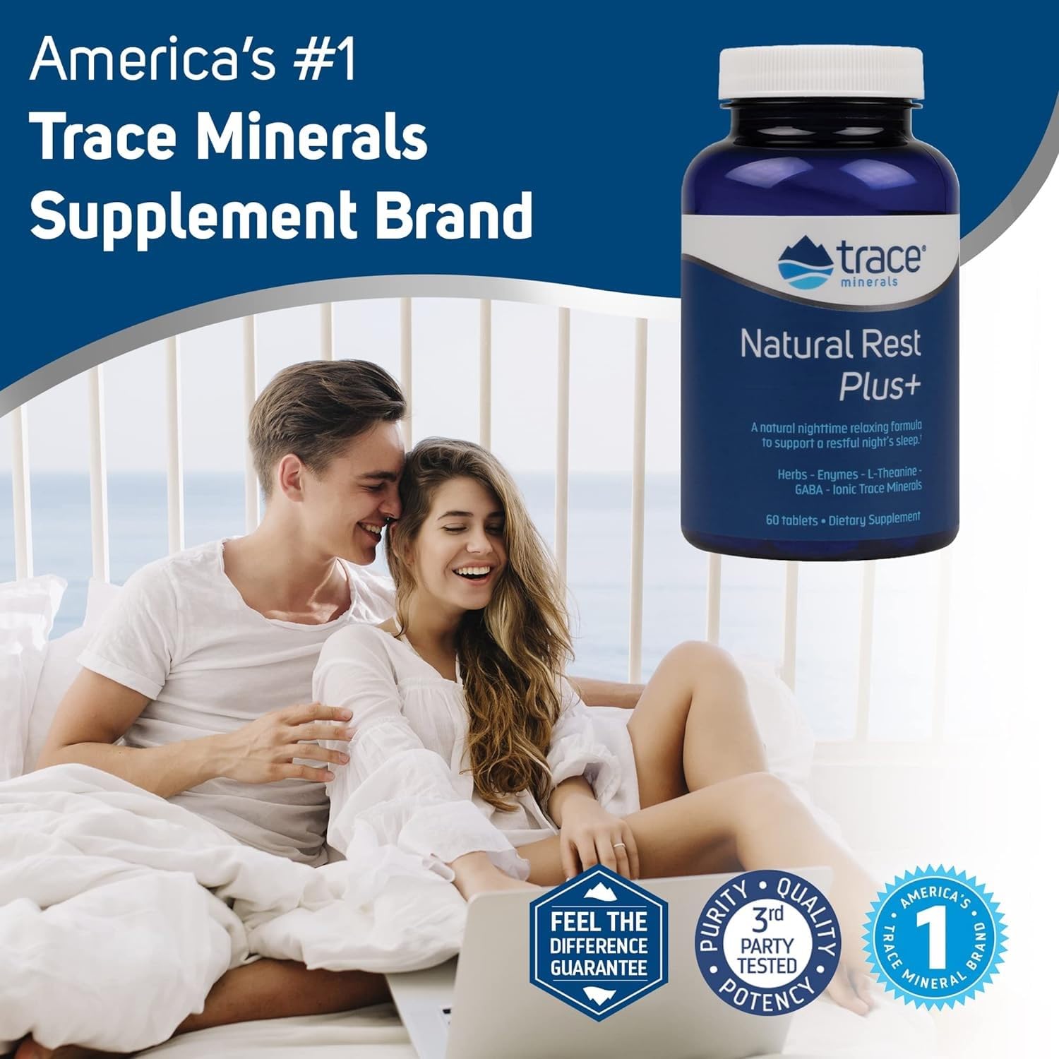 Foto 6 pulgar | Suplemento Dietético Trace Minerals Natural Rest Plus 60 Comprimidos - Venta Internacional.