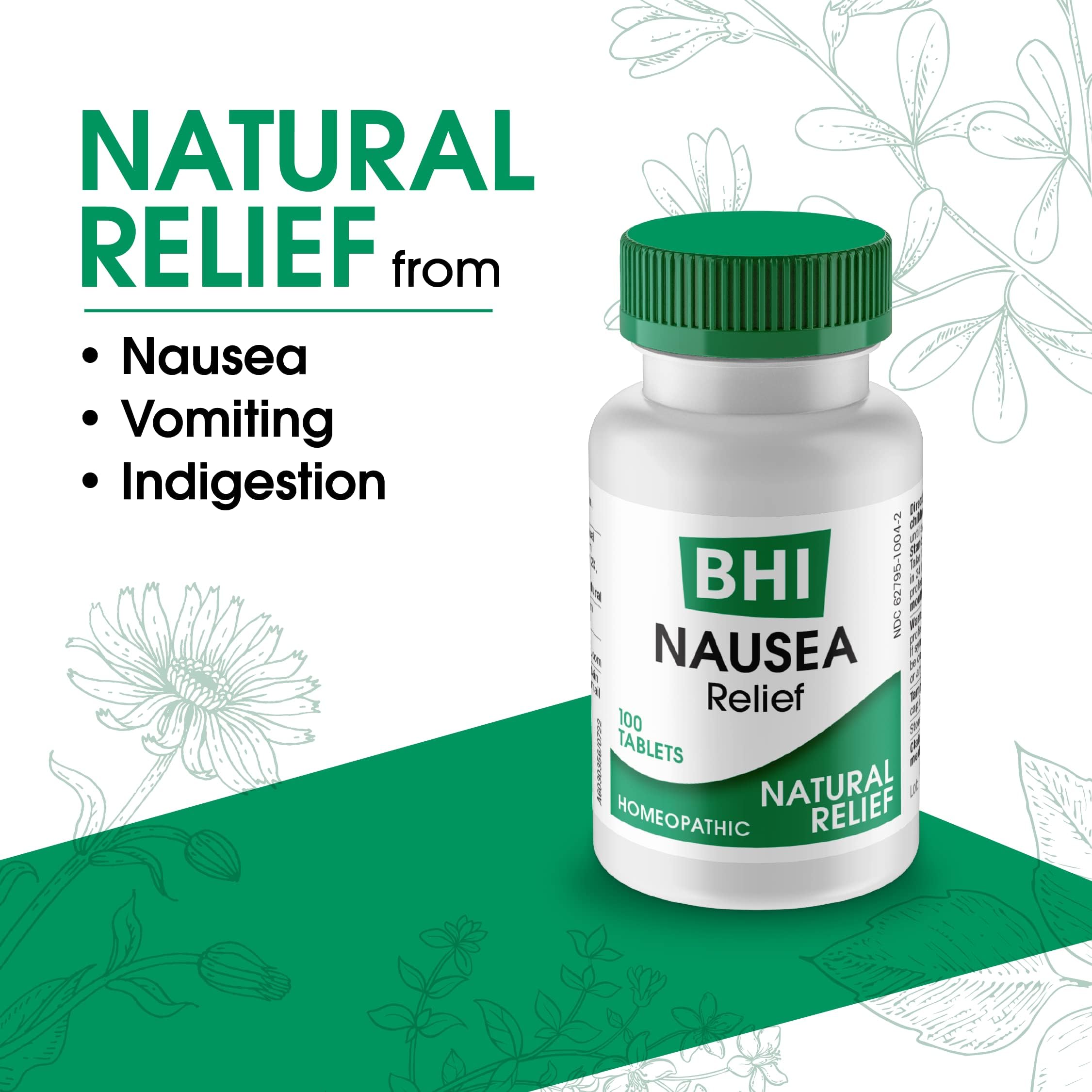 Foto 3 | Tabletas Bhi Nausea Natural Relief 7 Multi-síntoma 100 - Venta Internacional.