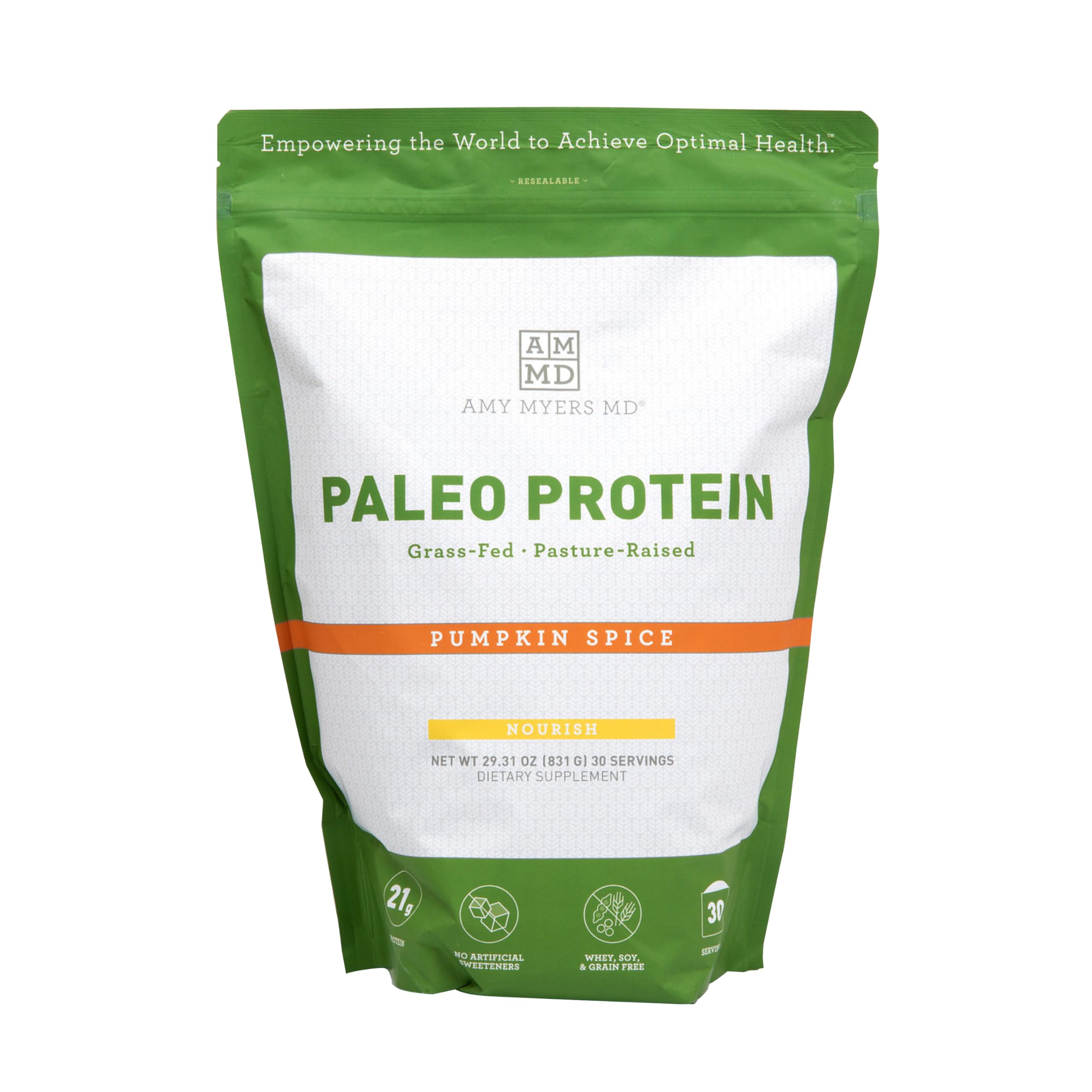Foto 2 pulgar | Proteína En Polvo Amy Myers Md Pure Paleo 865 Ml Pumpkin Spice - Venta Internacional.