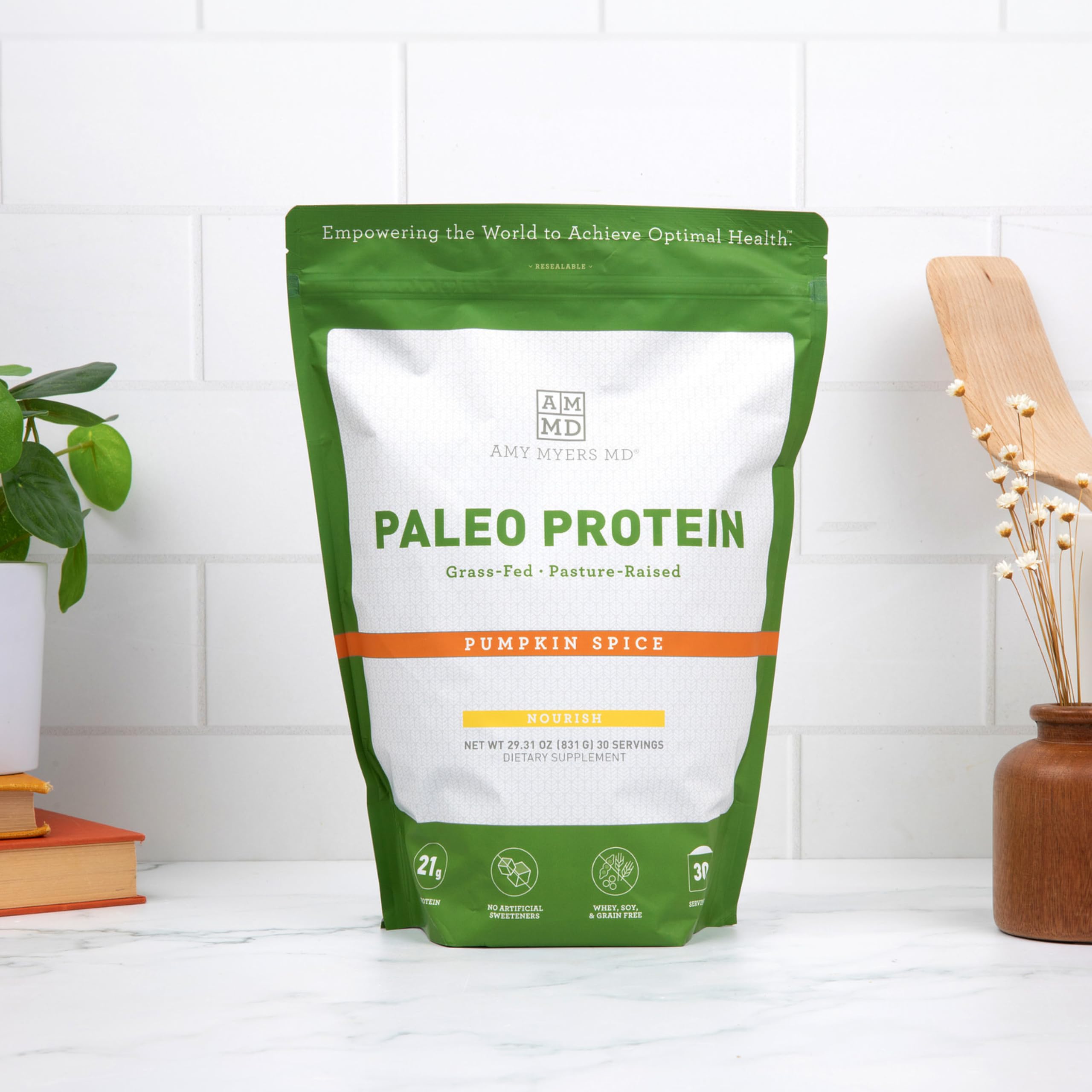 Foto 4 | Proteína En Polvo Amy Myers Md Pure Paleo 865 Ml Pumpkin Spice - Venta Internacional.