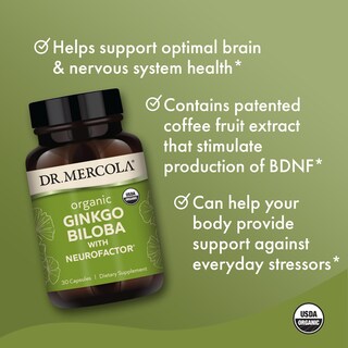 Foto 3 | Suplemento Dietético Dr. Mercola Organic Ginkgo Biloba 30 Cápsulas - Venta Internacional.