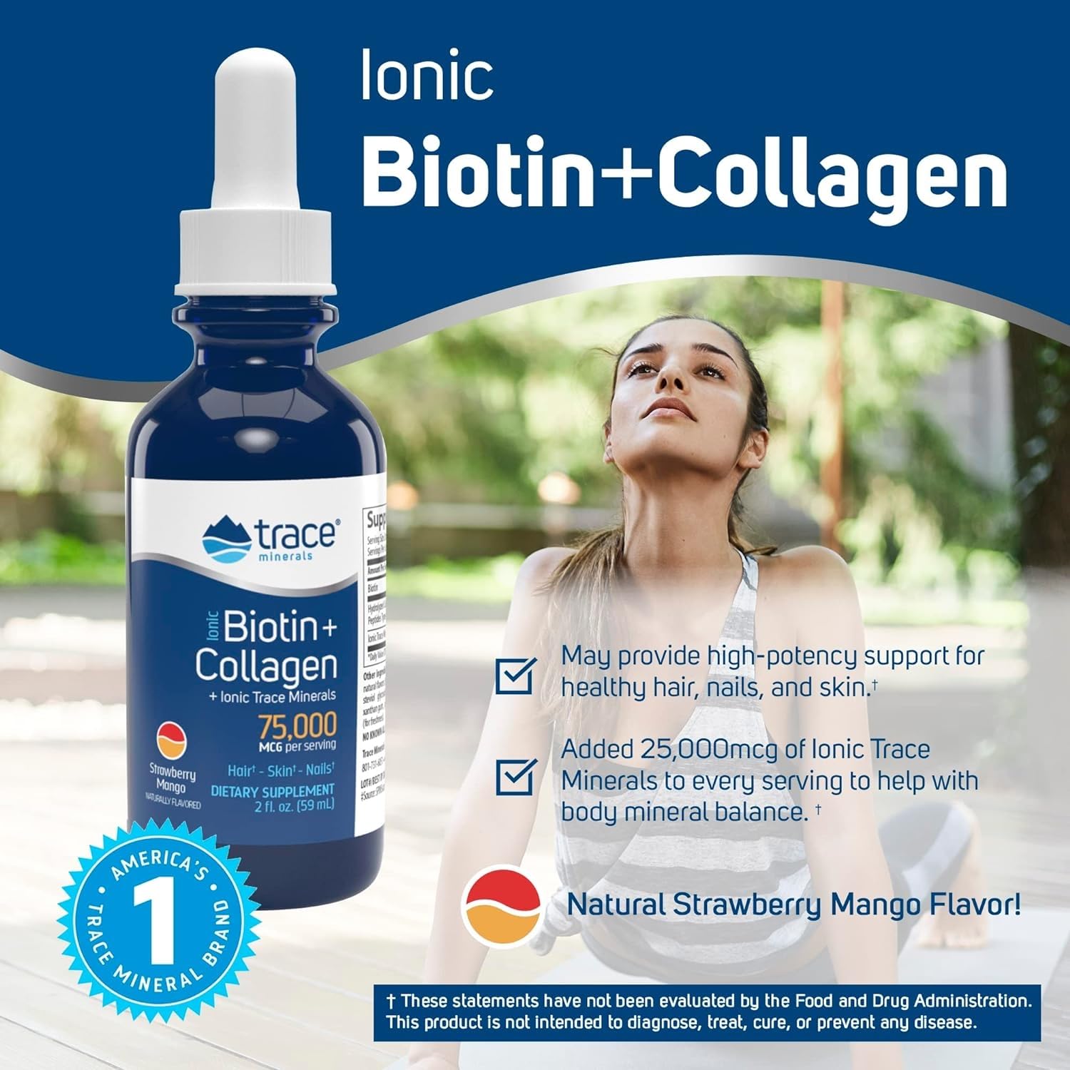 Foto 5 pulgar | Suplemento De Oligoelementos, Biotina Iónica Y Colágeno, 60 Ml - Venta Internacional.