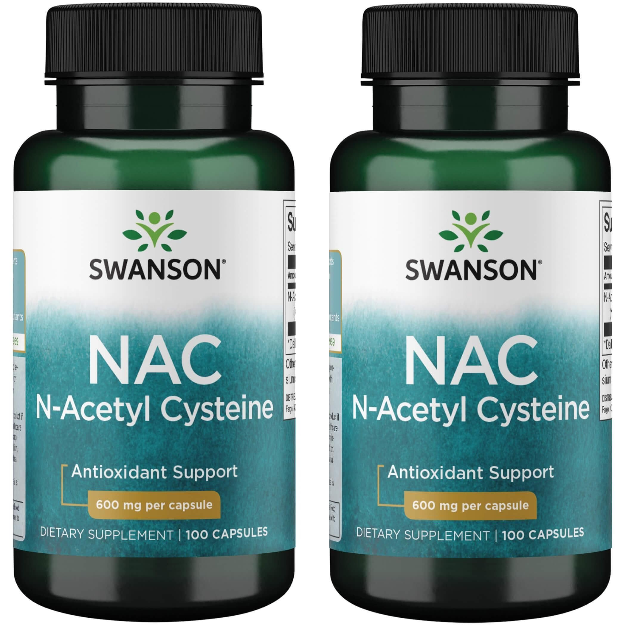 Foto 1 | Suplemento Swanson N-acetil Cisteína 600 Mg 100 Cápsulas (paquete De 2) - Venta Internacional.