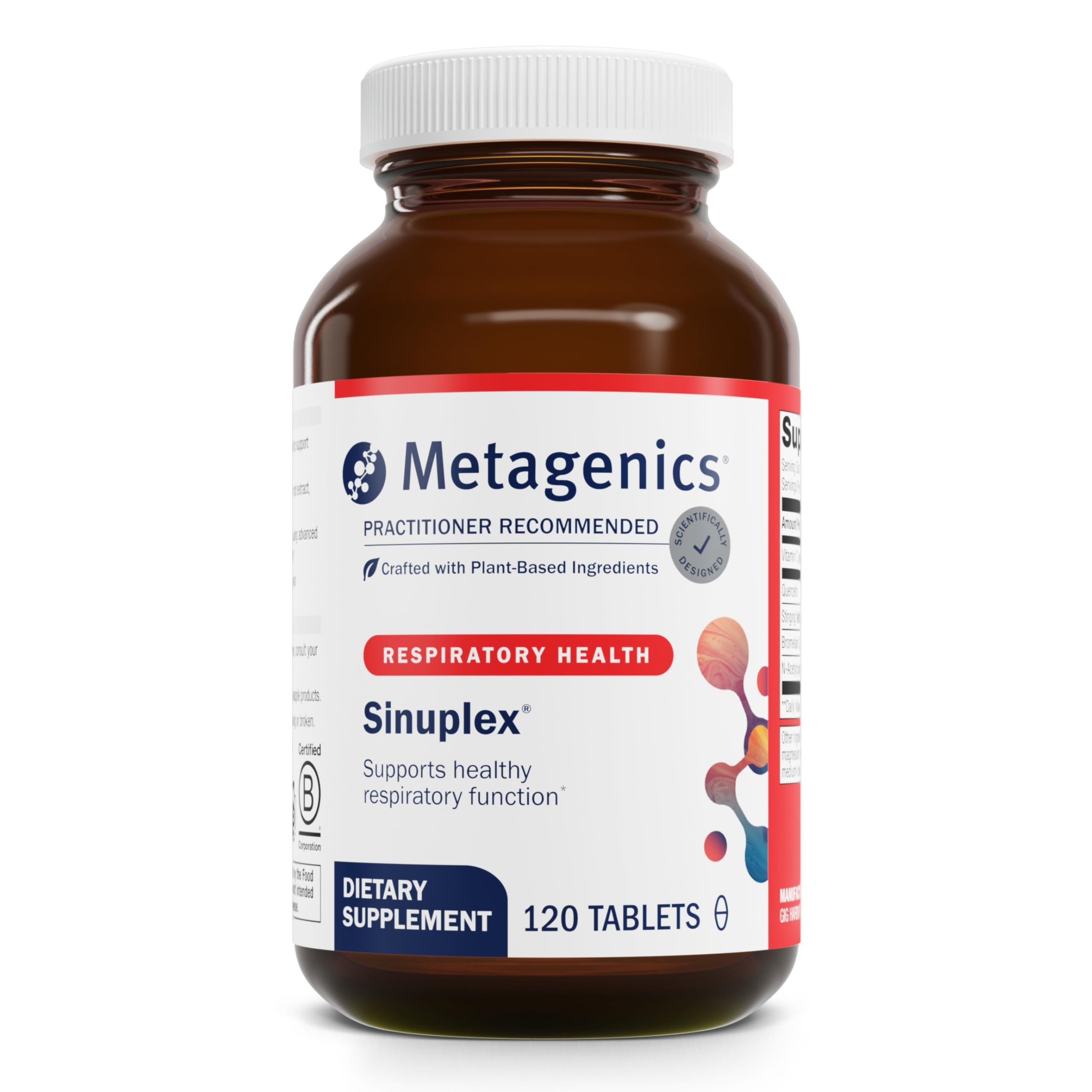 Foto 2 pulgar | Suplemento Metagenics Sinuplex Healthy Respiratory 120 Comprimidos - Venta Internacional.
