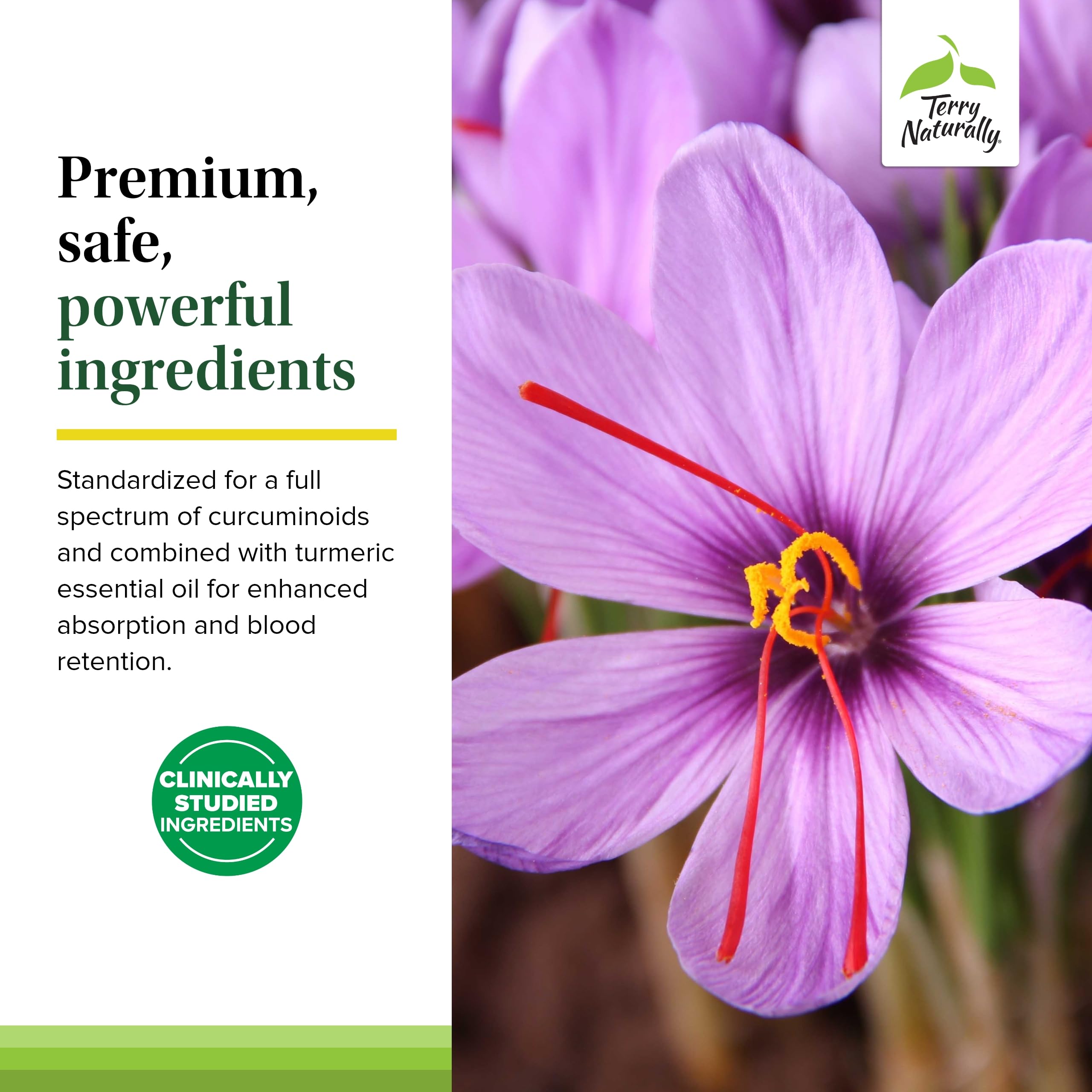 Foto 6 pulgar | Suplemento Terry Naturally Saffron Lift + Curcumin 60 Cápsulas - Venta Internacional.