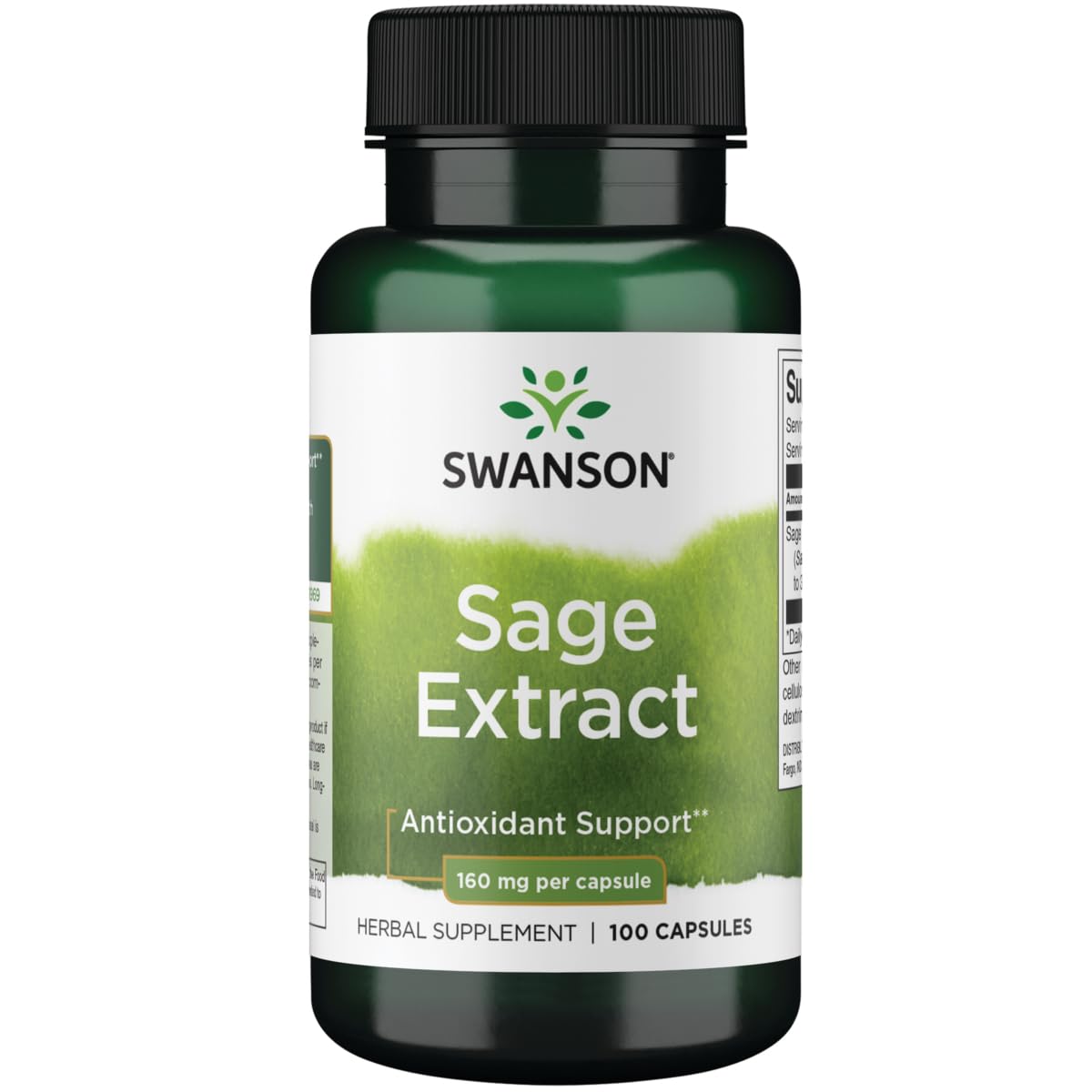 Foto 2 pulgar | Suplemento Herbal Extracto De Salvia De Swanson 160 Mg 100 Cápsulas - Venta Internacional.