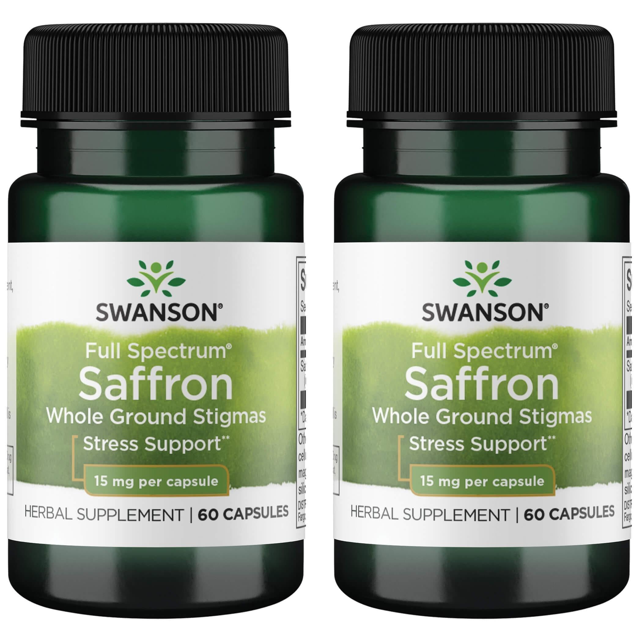 Foto 2 pulgar | Suplemento Swanson Full Spectrum Saffron 15 Mg 60 Cápsulas - Venta Internacional.