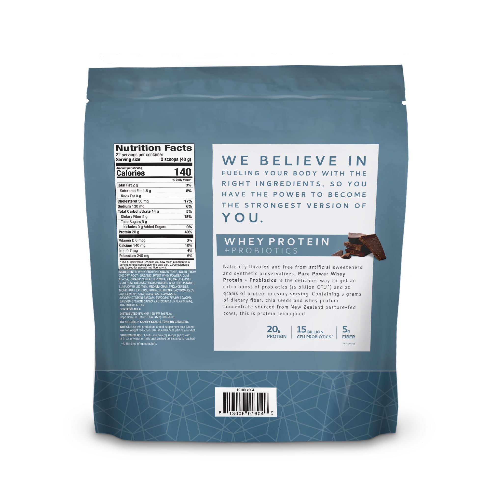 Foto 3 pulgar | Proteína En Polvo Dr. Mercola Pure Power Chocolate 880g - Venta Internacional.