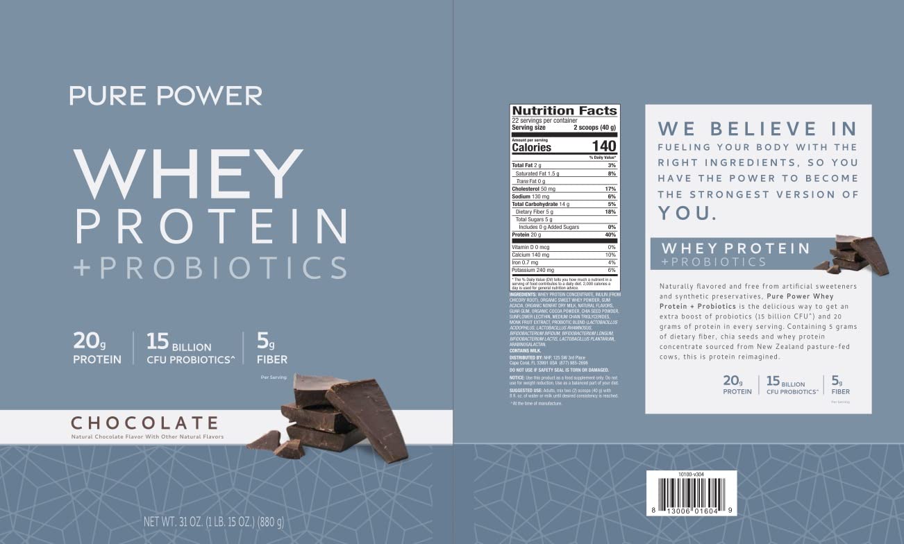 Foto 4 pulgar | Proteína En Polvo Dr. Mercola Pure Power Chocolate 880g - Venta Internacional.
