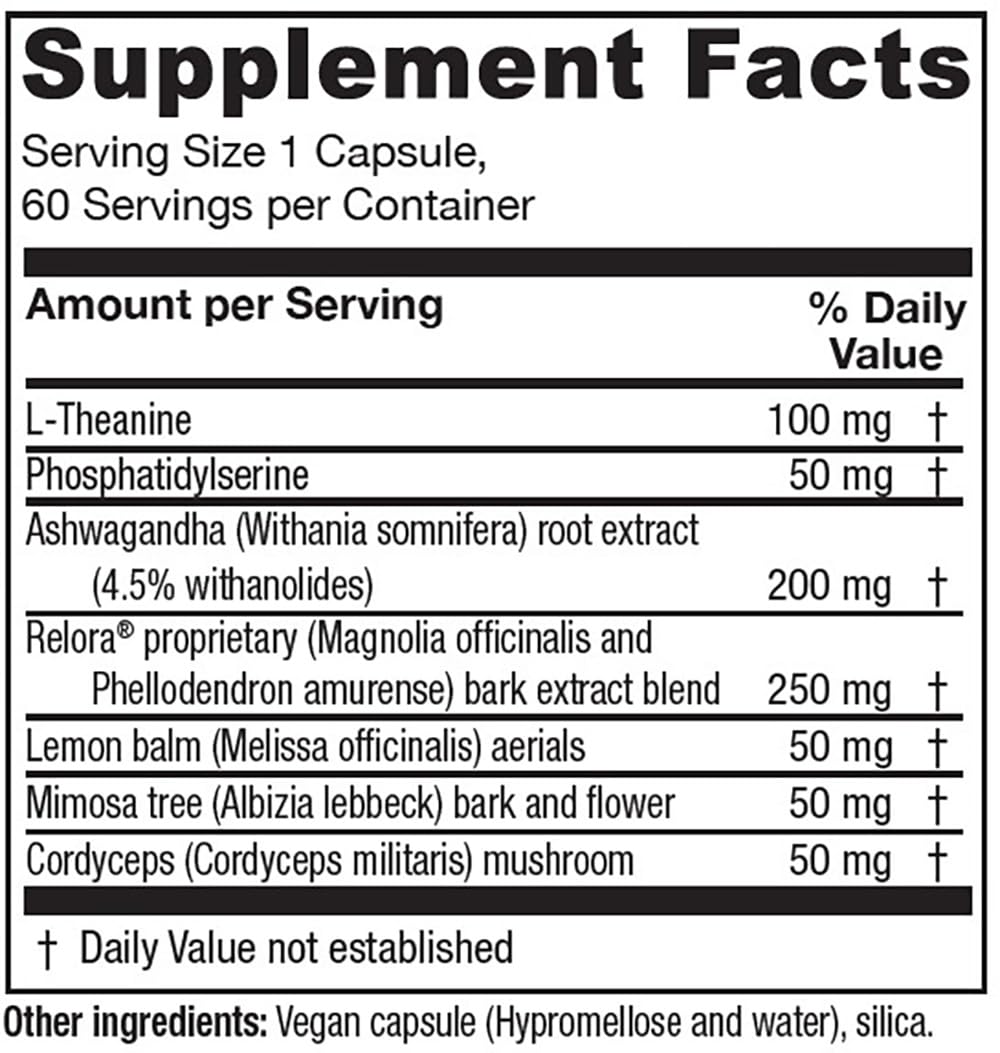 Foto 2 | Suplemento Vitanica Cortisol Relief 60 Cápsulas Vegano - Venta Internacional.