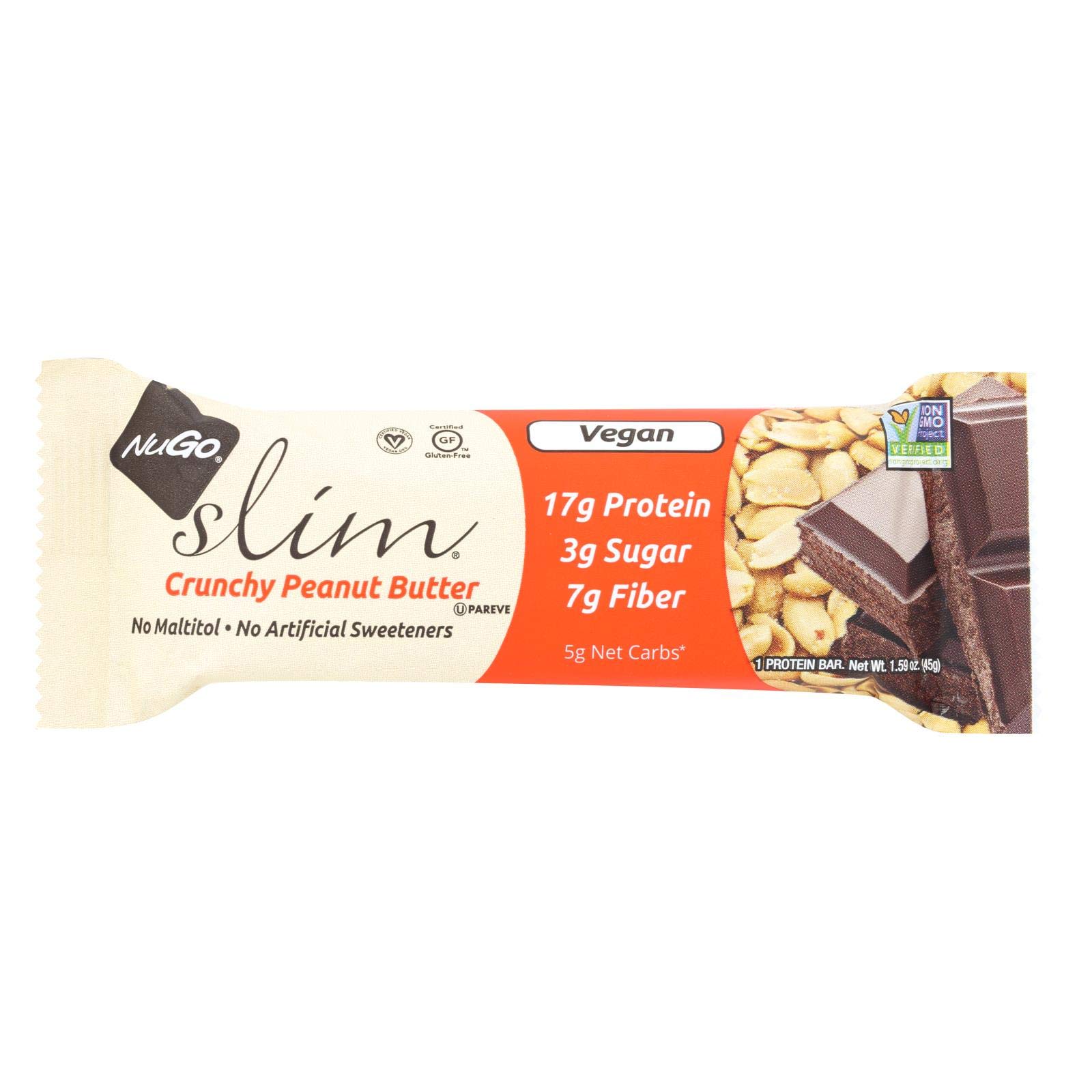 Foto 2 pulgar | Nutrition Bar Nugo Slim, Mantequilla De Cacahuete Crujiente, 45 G X 12 - Venta Internacional.