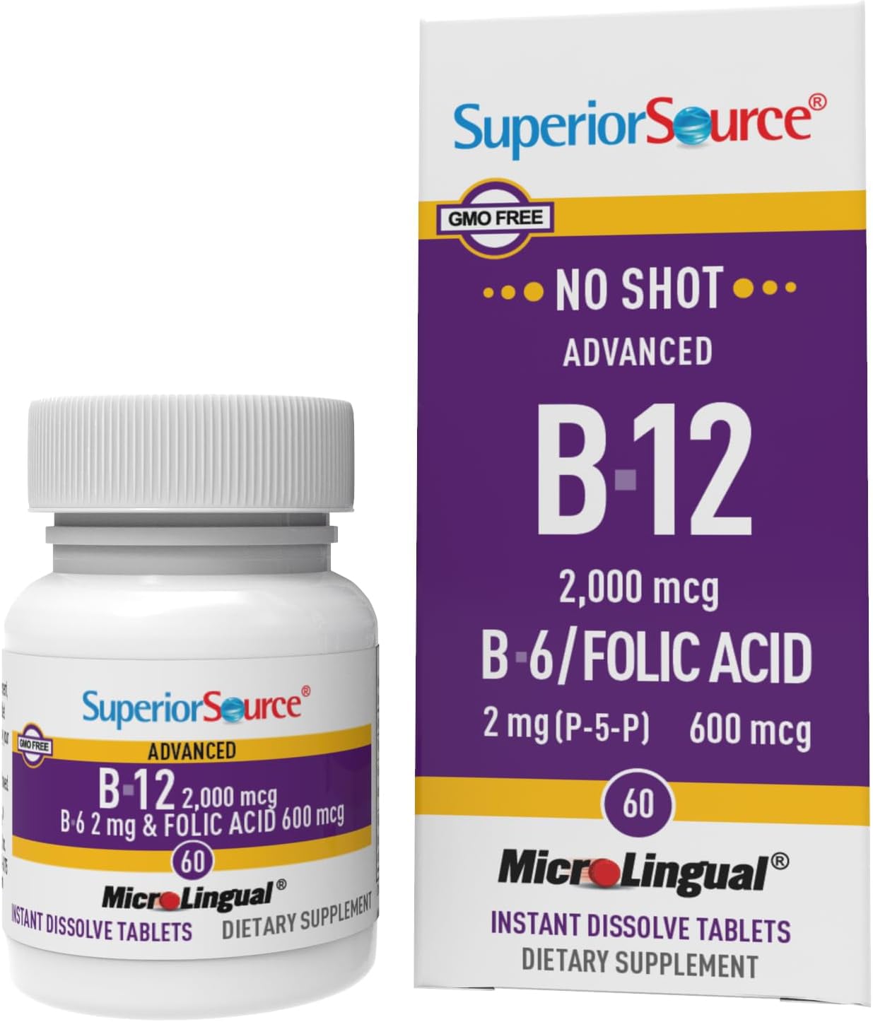 Foto 1 | Suplemento Superior Source No Shot Advanced B-12 De 2000 Mcg - Venta Internacional.