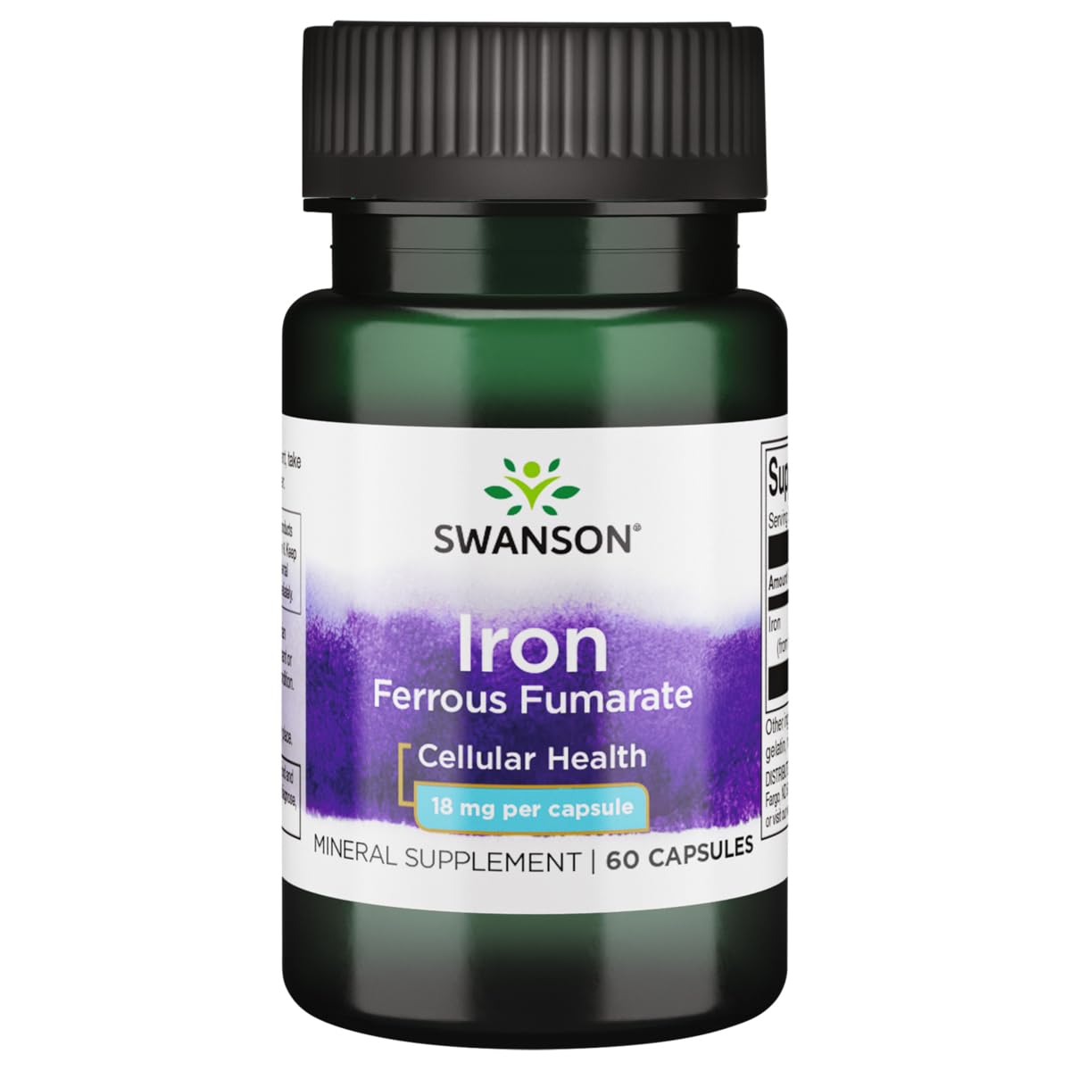 Foto 1 | Suplemento De Hierro Fumarato Ferroso Swanson 18 Mg 60 Cápsulas - Venta Internacional.