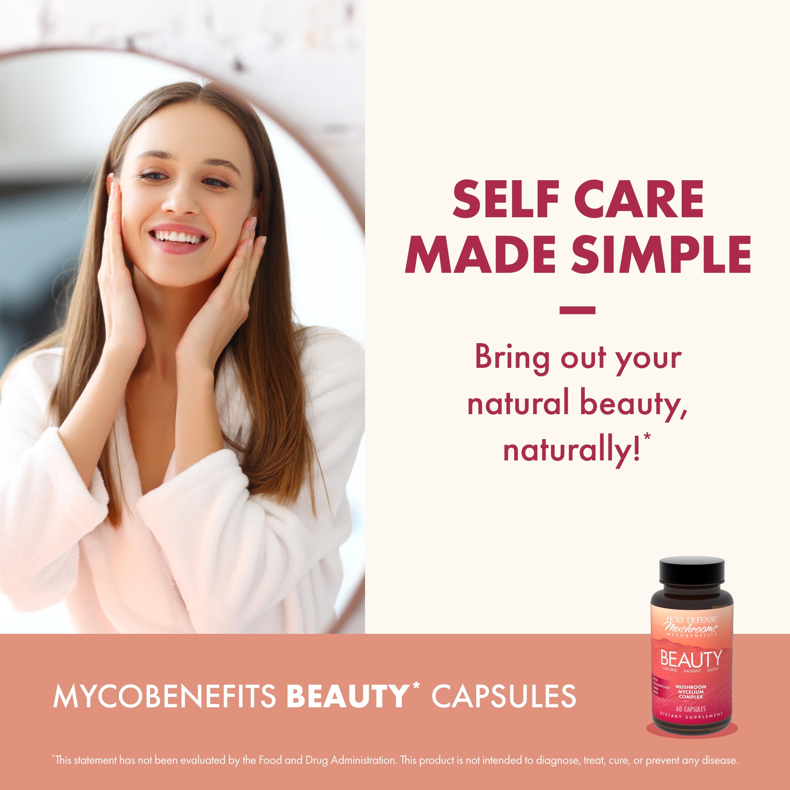 Foto 6 pulgar | Suplemento Host Defense Mycobenefits Beauty 60 Cápsulas - Venta Internacional.