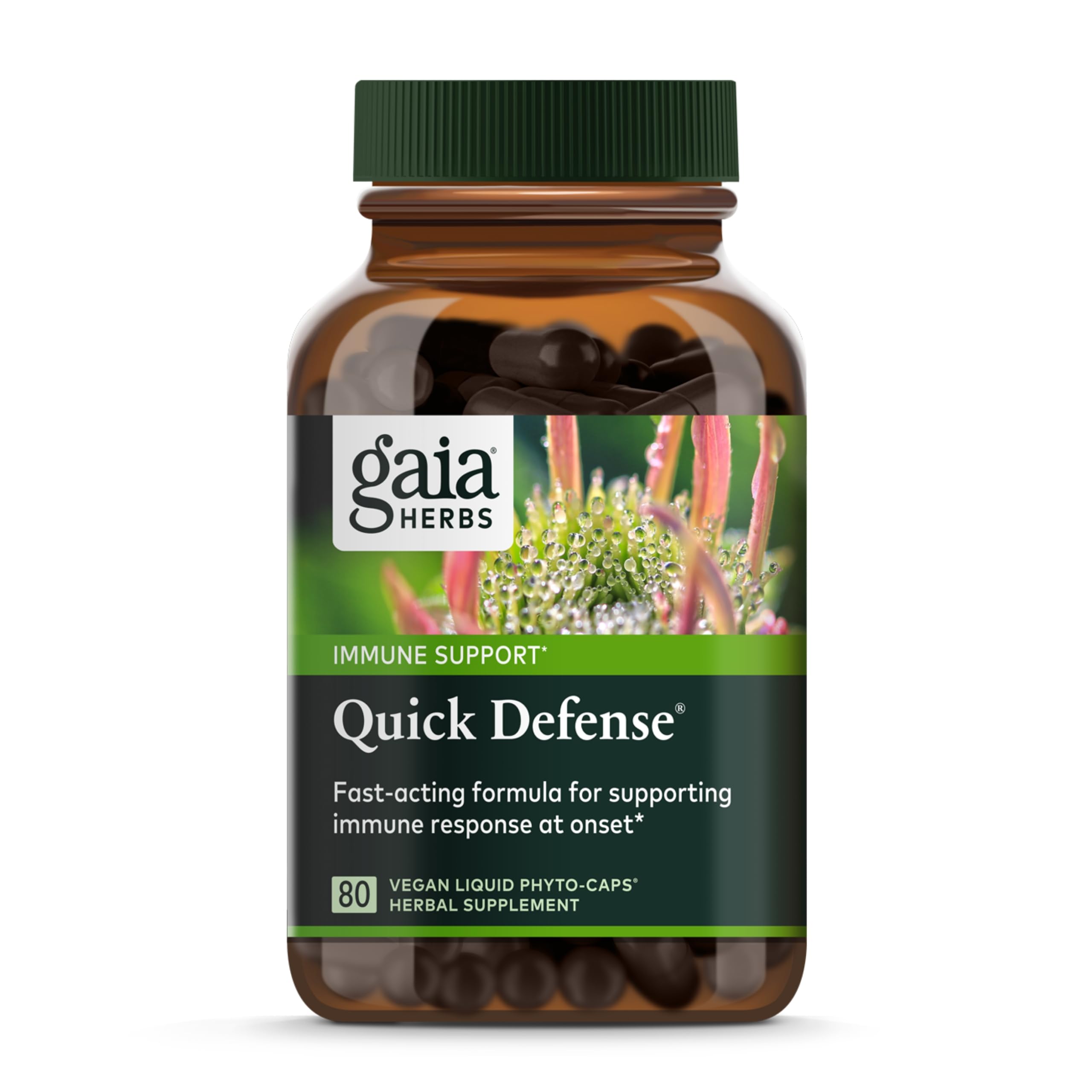 Foto 2 pulgar | Suplemento Gaia Herbs Quick Defense Immune Support 80 Cápsulas - Venta Internacional.