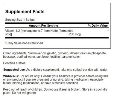 Foto 2 | Suplemento Vitamínico Swanson Maximum Strength Vitamin K2 - Venta Internacional.