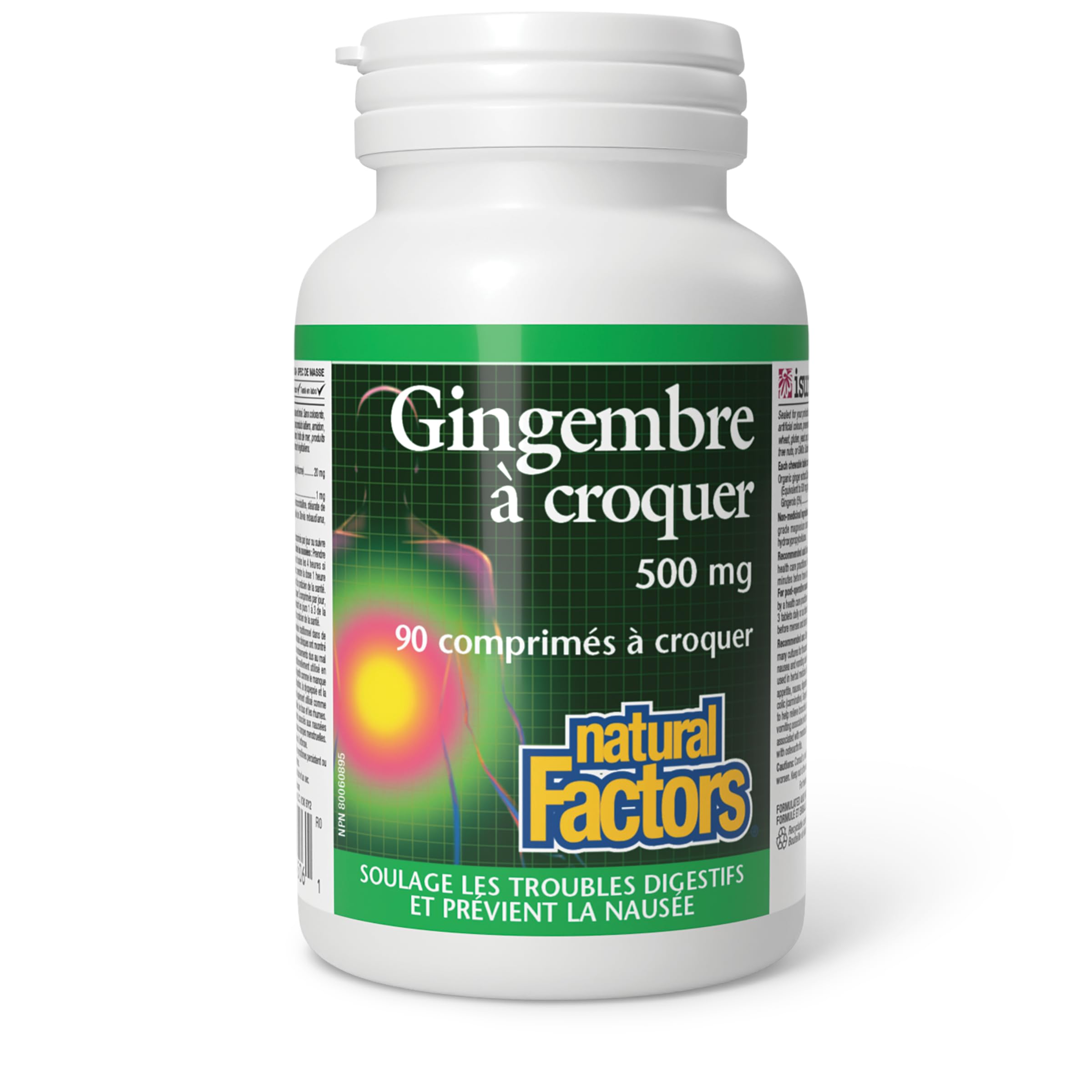 Foto 3 pulgar | Suplemento Natural Factors De Jengibre Masticable 500 Mg 90 Comprimidos - Venta Internacional.