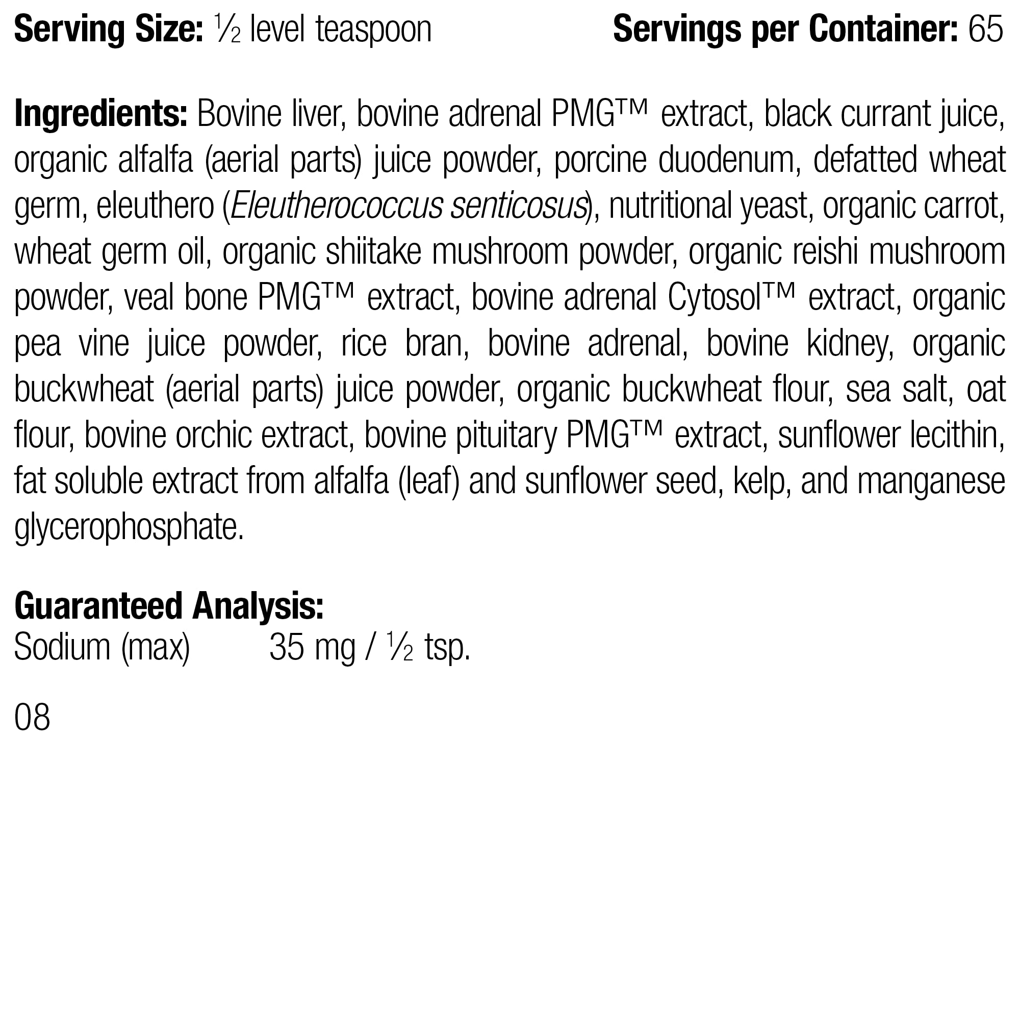Foto 3 pulgar | Suplemento Canino Standard Process Adrenal Support 100 G - Venta Internacional.