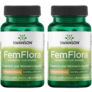 Foto 1 | Suplemento Probiótico Swanson Femflora, 9 Mil Millones De Cfu, 60 Cápsulas - Venta Internacional.