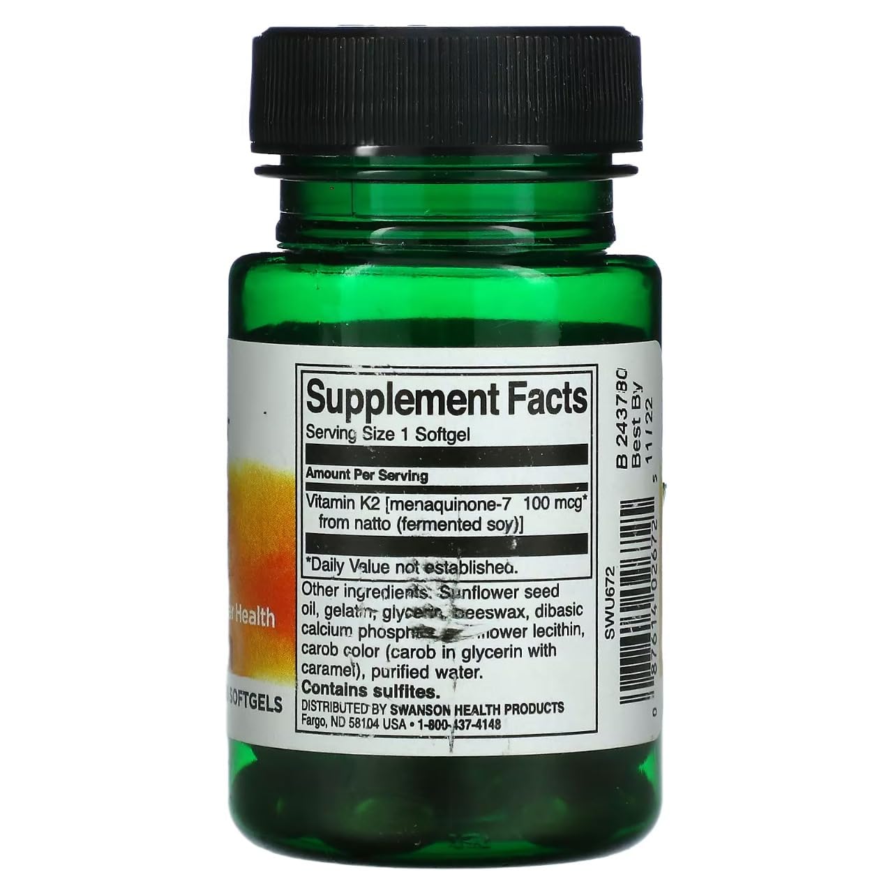 Foto 3 pulgar | Suplemento Swanson De Vitamina K2 (menaquinona-7) 100 Mcg 30 Soft - Venta Internacional.