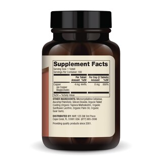 Foto 2 | Suplemento Dr. Mercola Con Bisglicinato De Cobre 8 Mg 180 Tabletas - Venta Internacional.