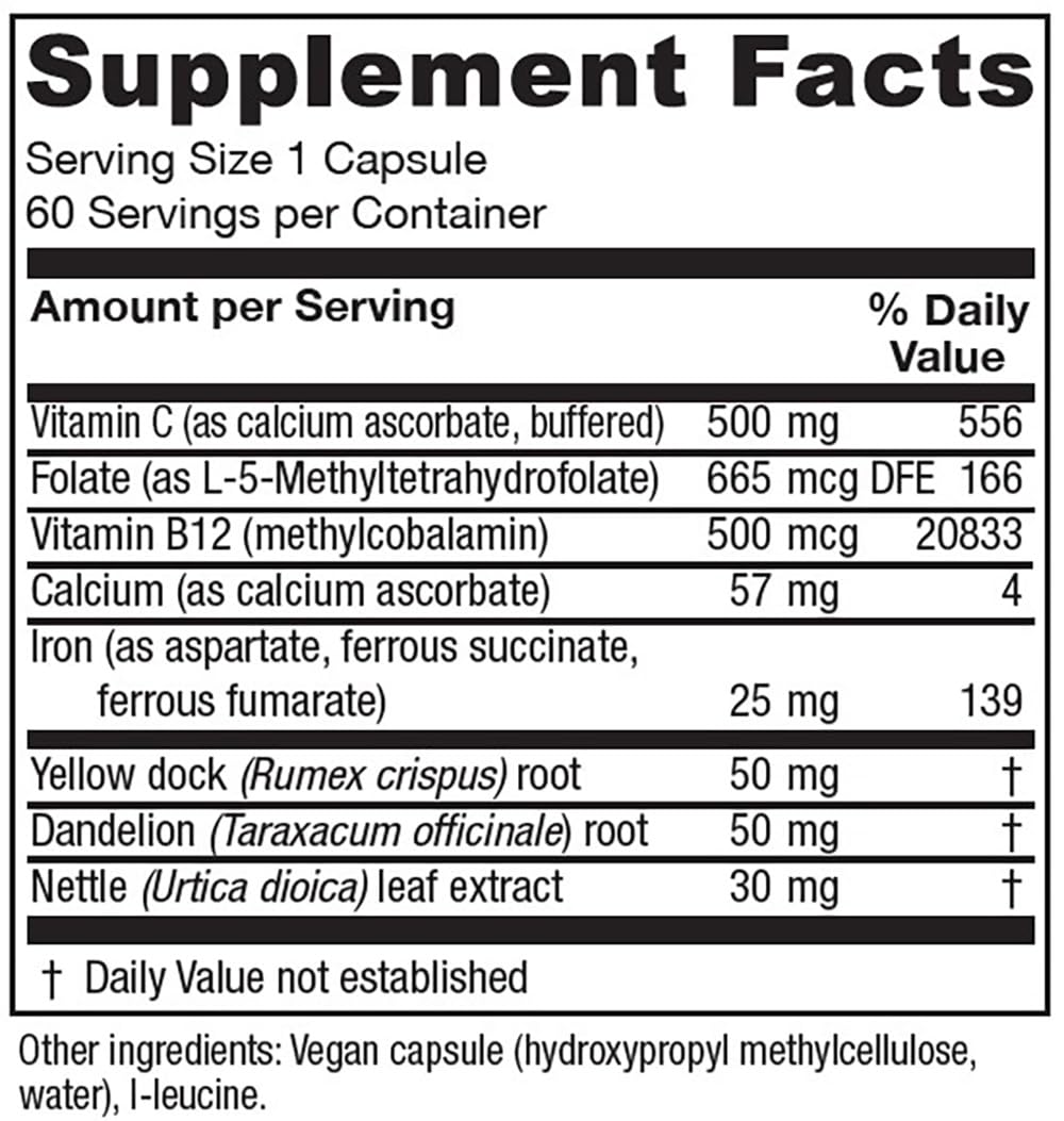 Foto 3 pulgar | Suplemento De Hierro Vitanica Iron Extra 500 Mg 60 Cápsulas - Venta Internacional.
